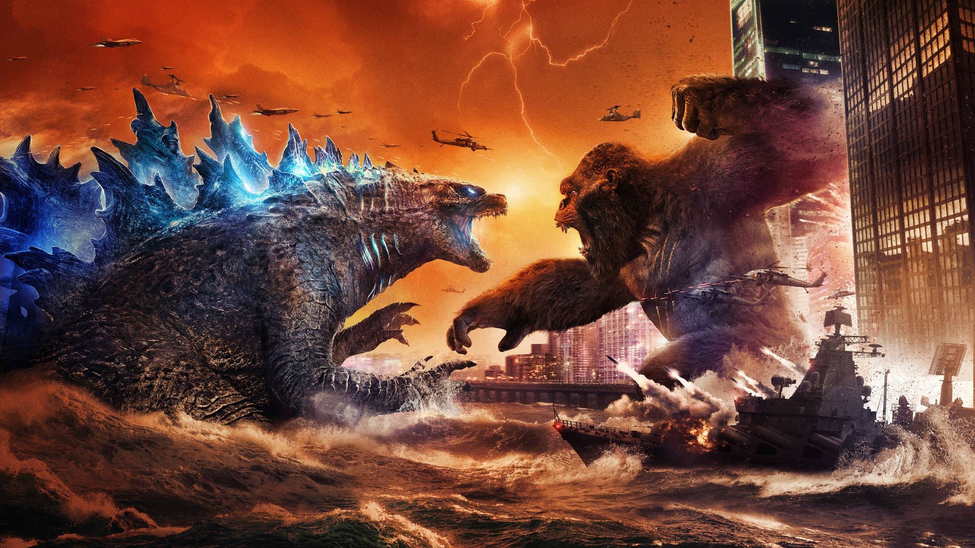 Godzilla And Kong Team Up Wallpapers