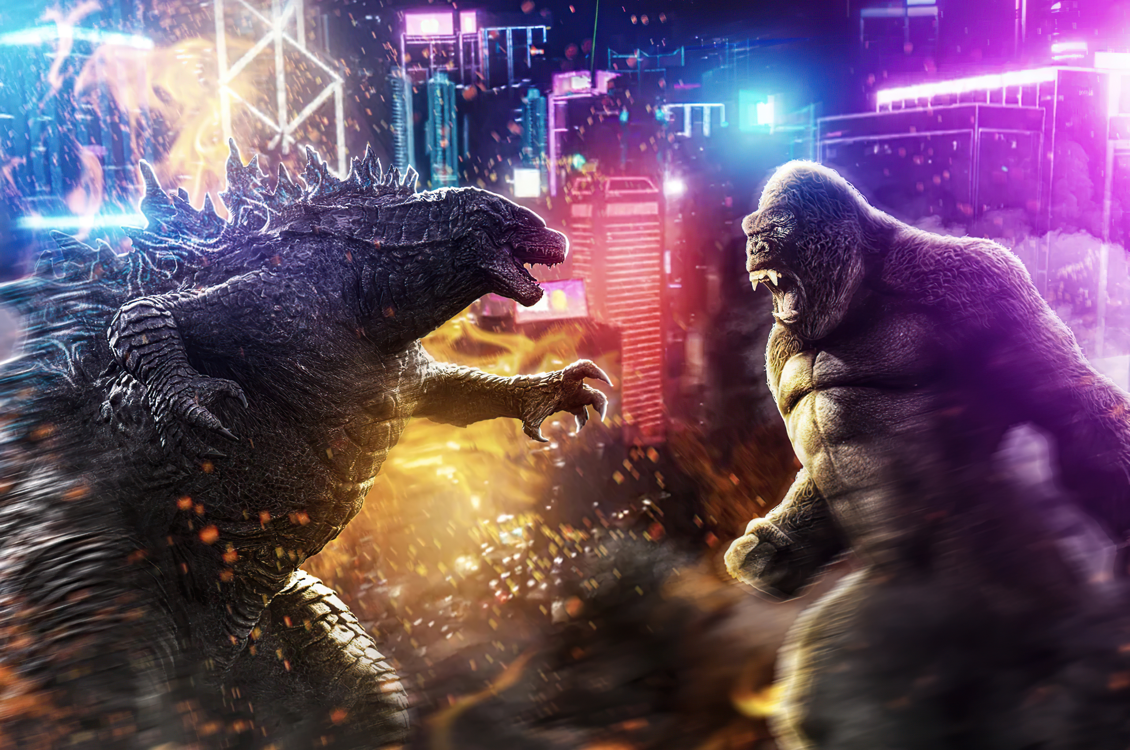 Godzilla And Kong Team Up Wallpapers