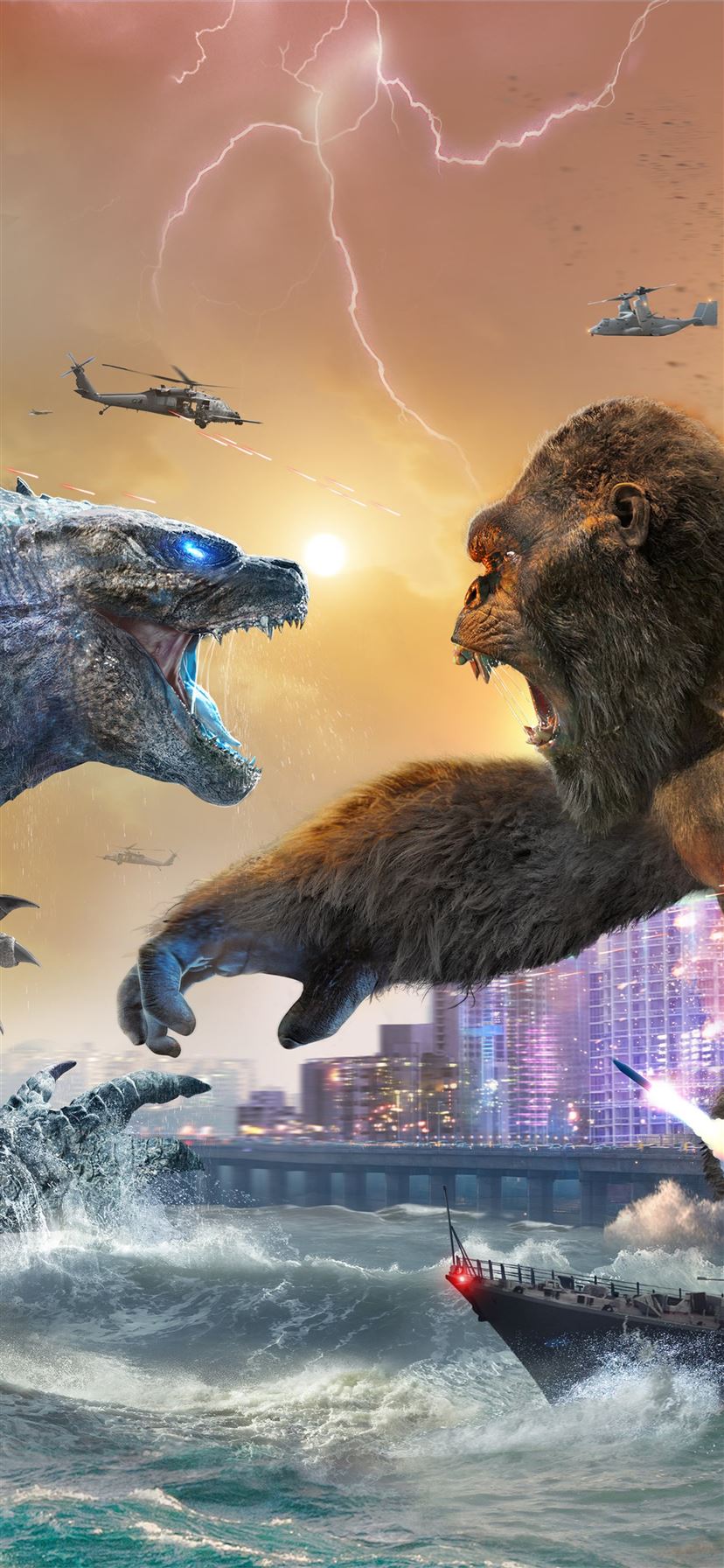 Godzilla Vs King Kong 4K Fight Wallpapers