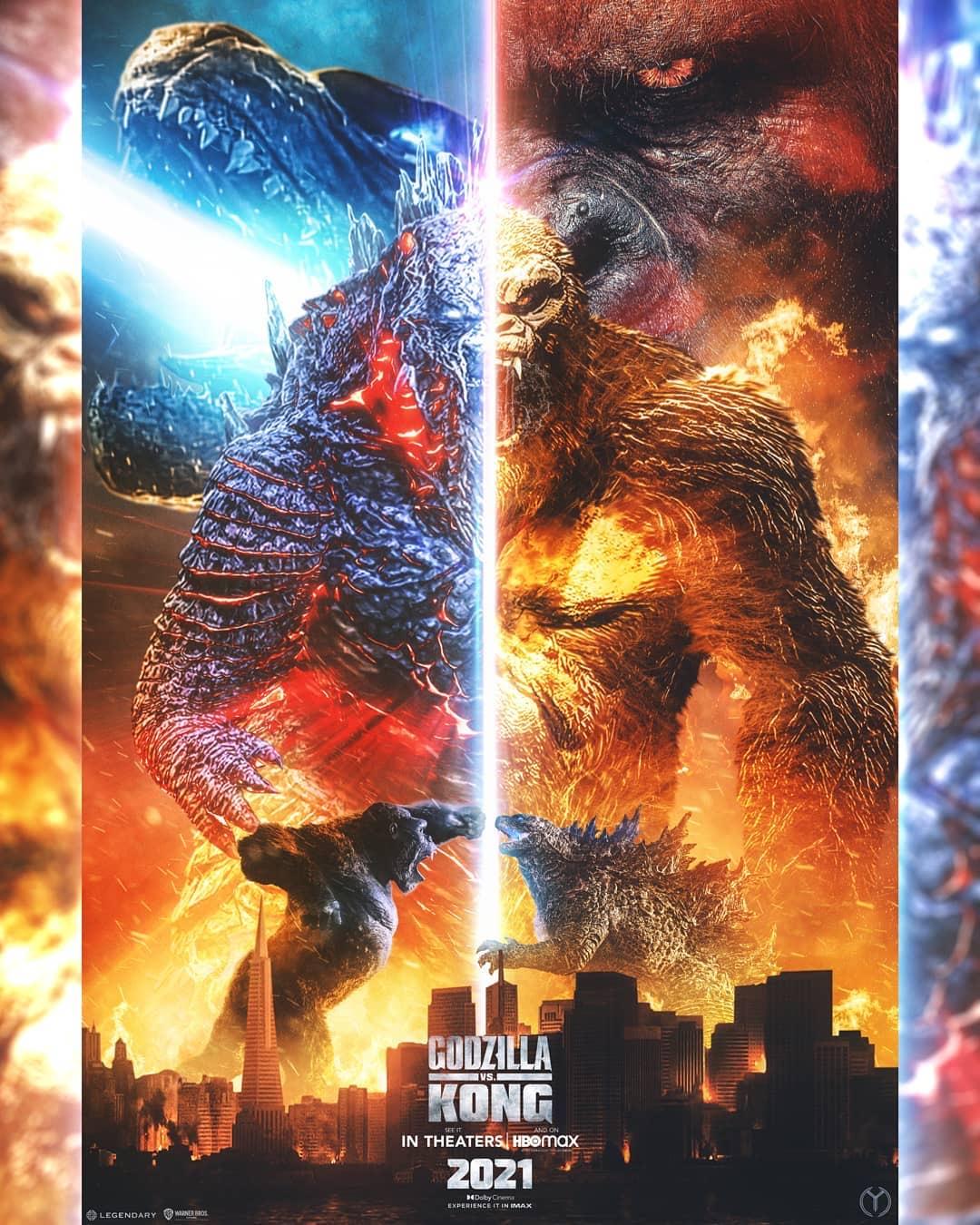 Godzilla Vs Kong King Characters Fan Poster Wallpapers