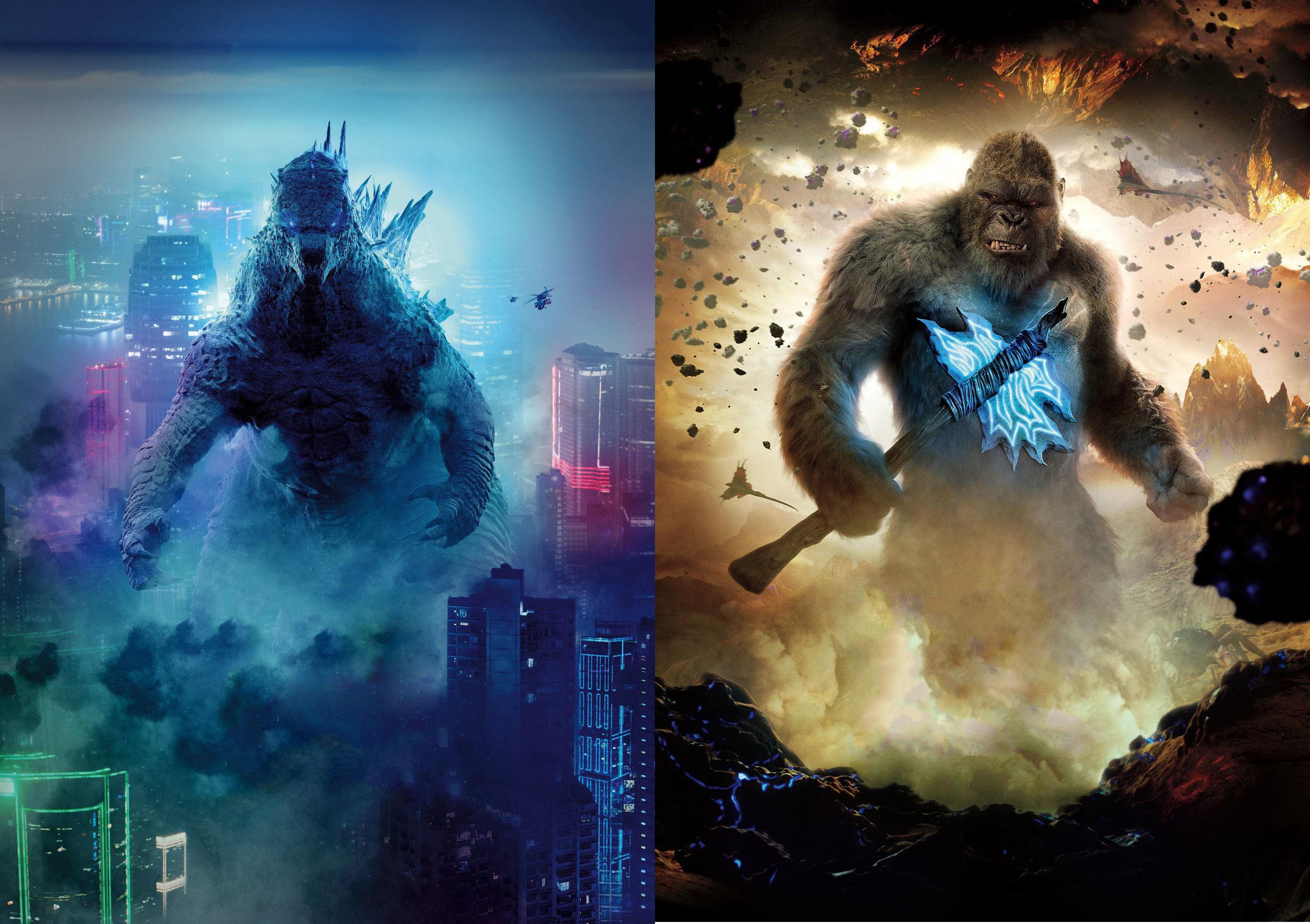 Godzilla Vs Kong King Characters Fan Poster Wallpapers