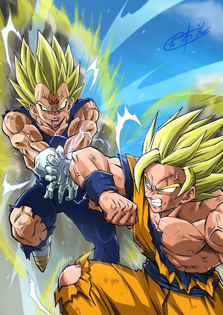 Goku Vs Majin Vegeta Wallpapers