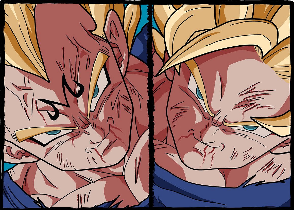 Goku Vs Majin Vegeta Wallpapers