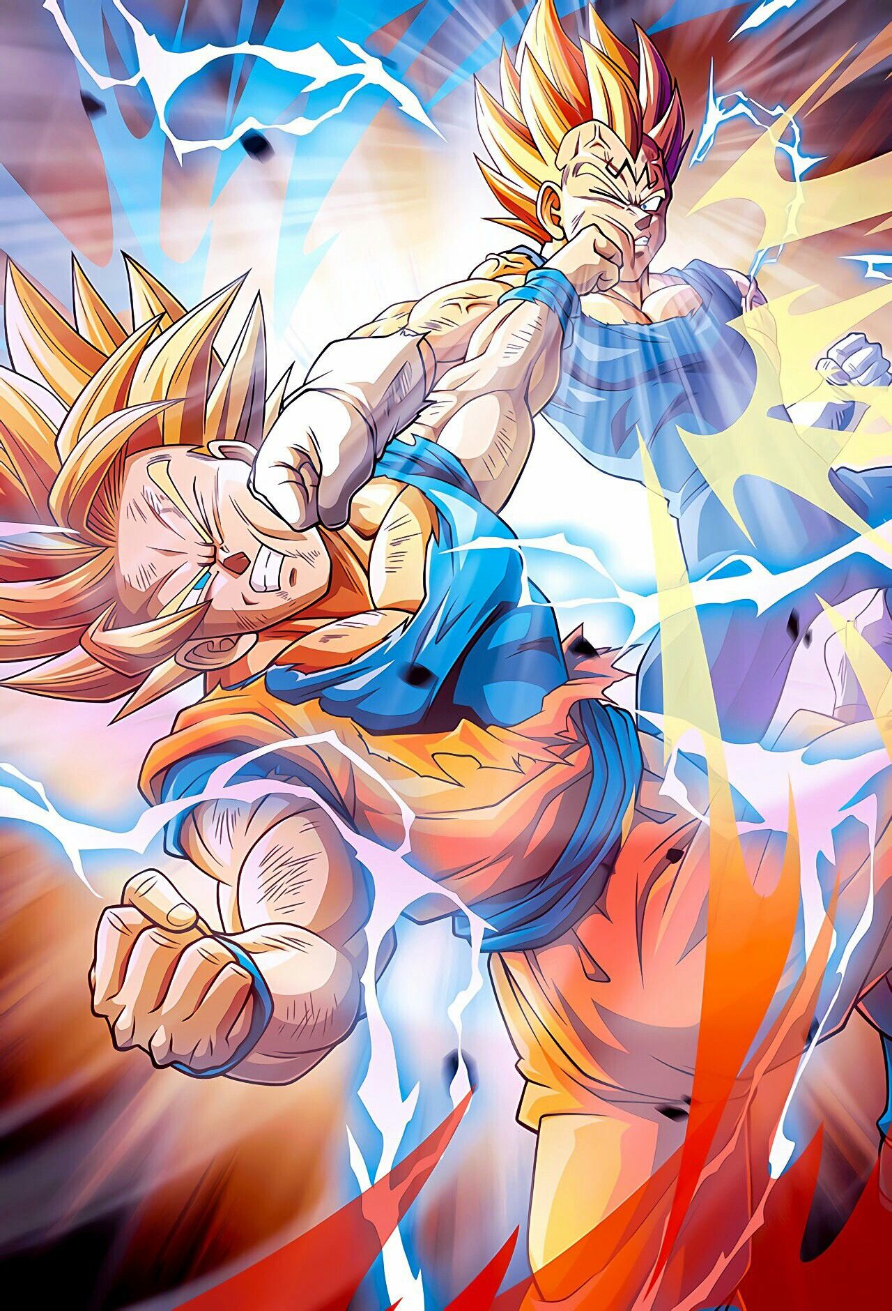 Goku Vs Majin Vegeta Wallpapers