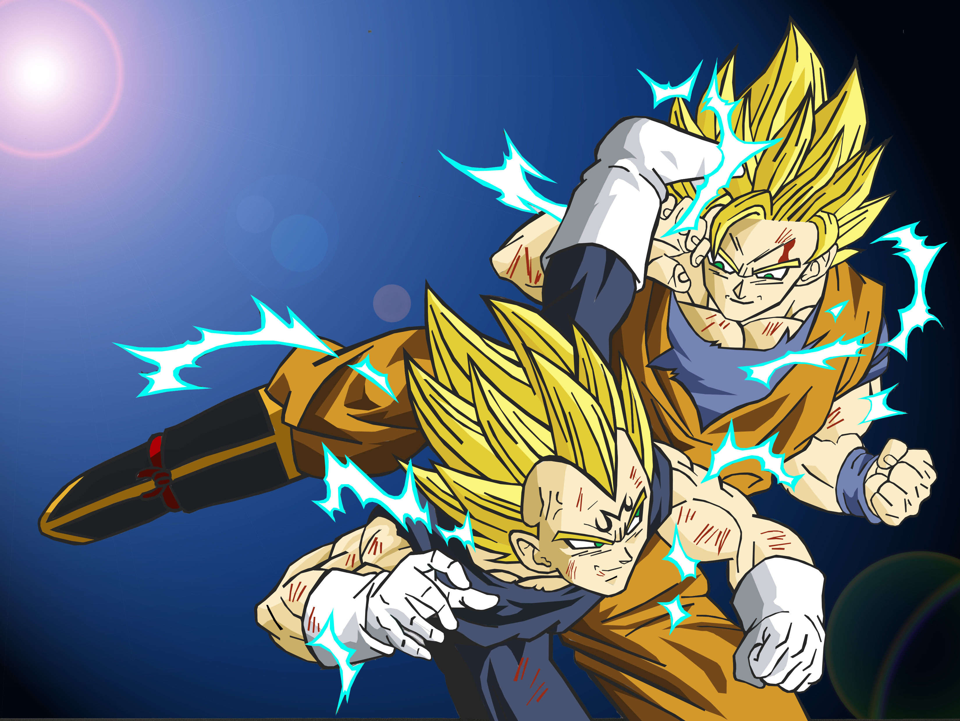 Goku Vs Majin Vegeta Wallpapers