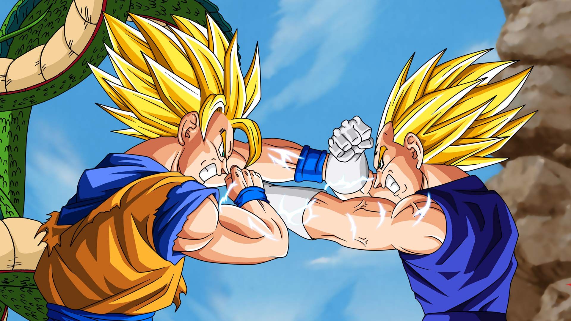 Goku Vs Majin Vegeta Wallpapers