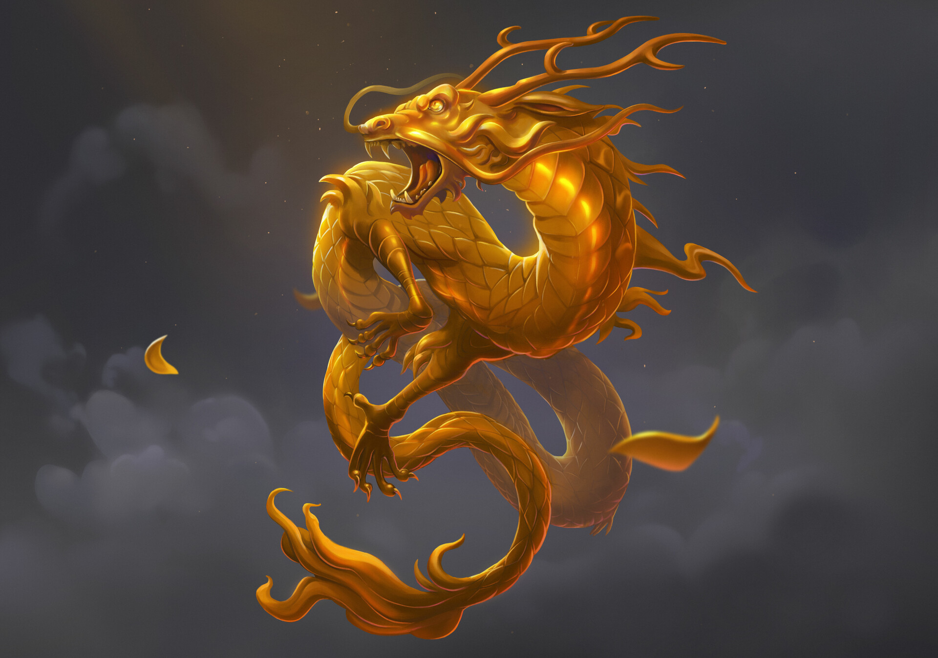 Gold Dragon Wallpapers