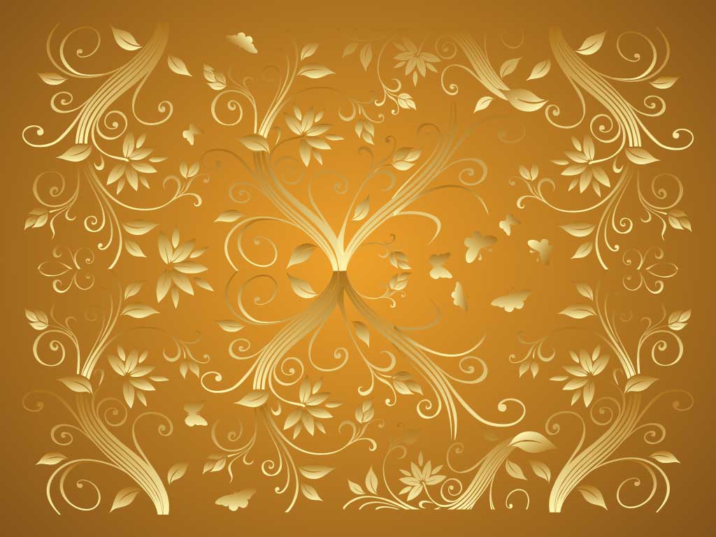 Gold Flowers Wallpapers