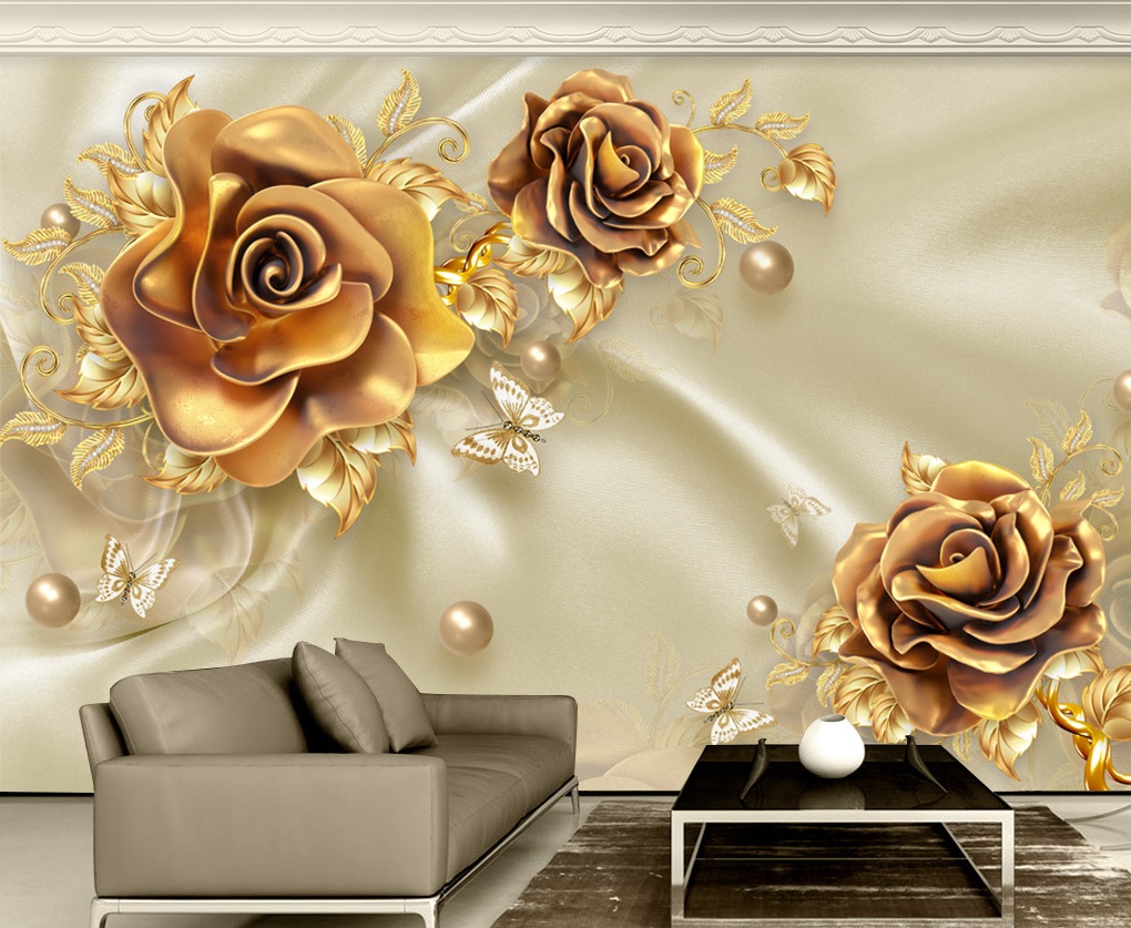 Gold Flowers Wallpapers