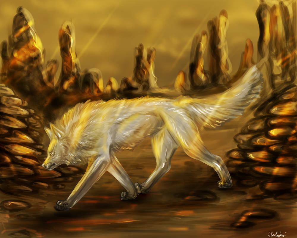 Gold Wolf Wallpapers