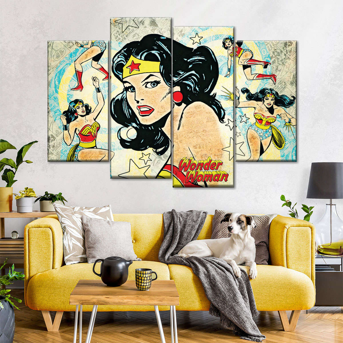 Gold Wonder Woman With Lasso Of Truth Art Wallpapers