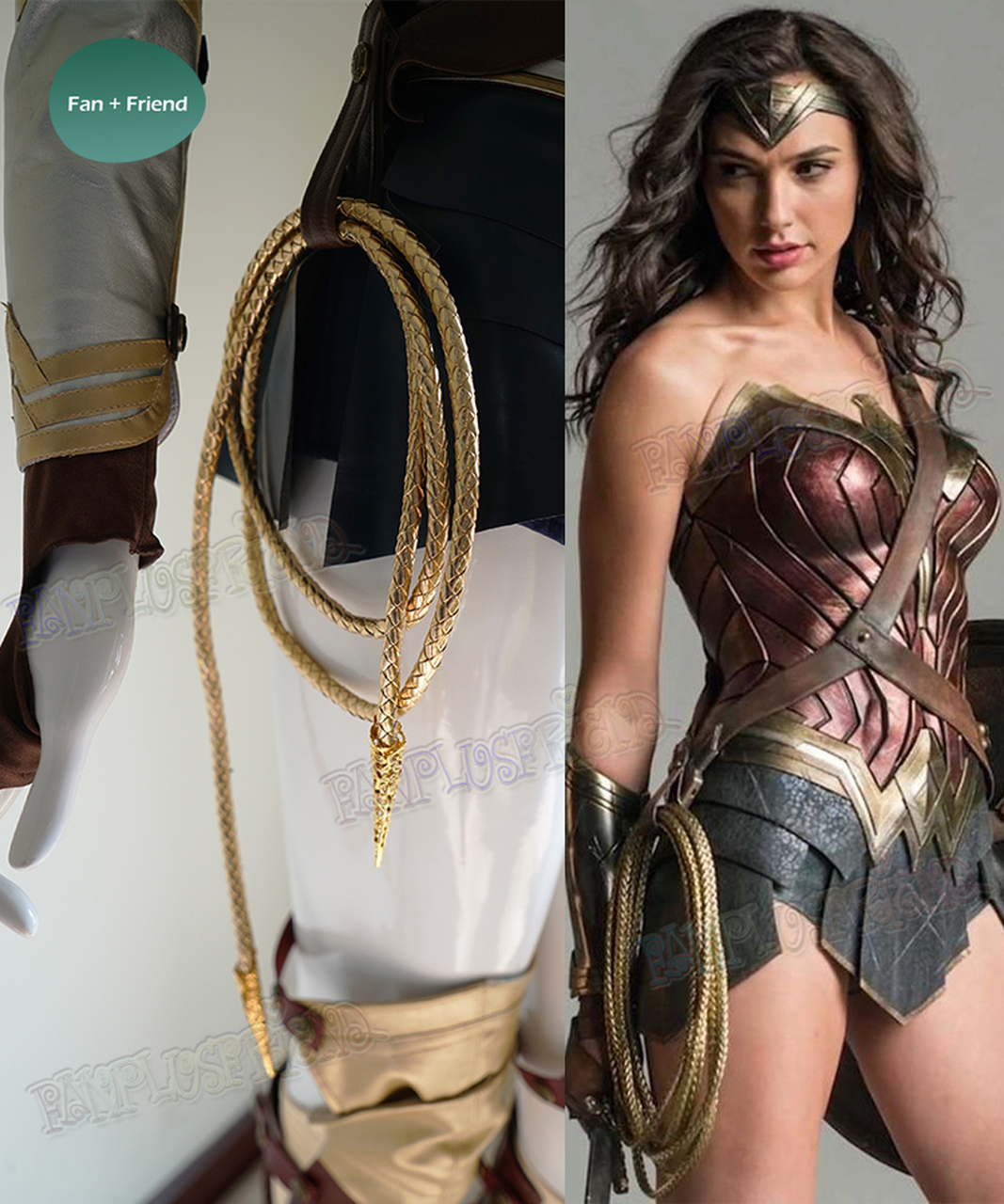 Gold Wonder Woman With Lasso Of Truth Art Wallpapers