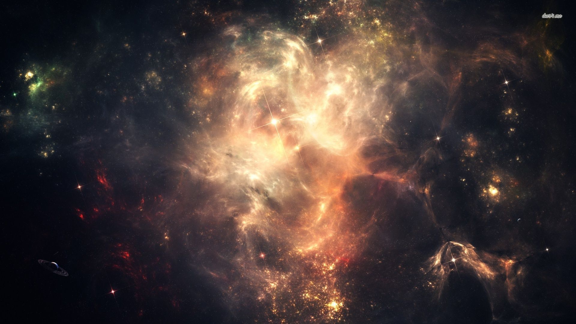 Golden Galaxy Wallpapers