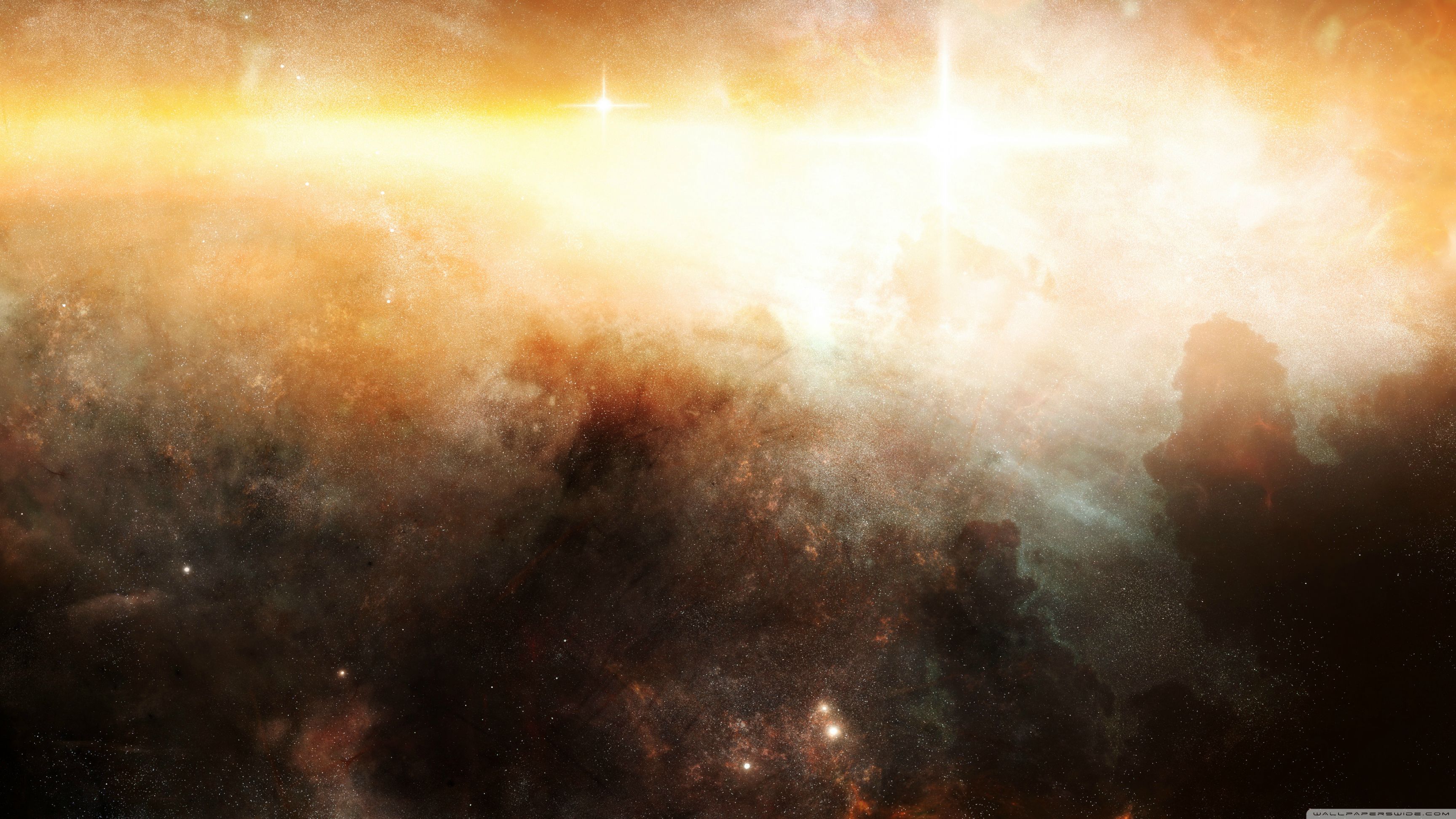 Golden Galaxy Wallpapers