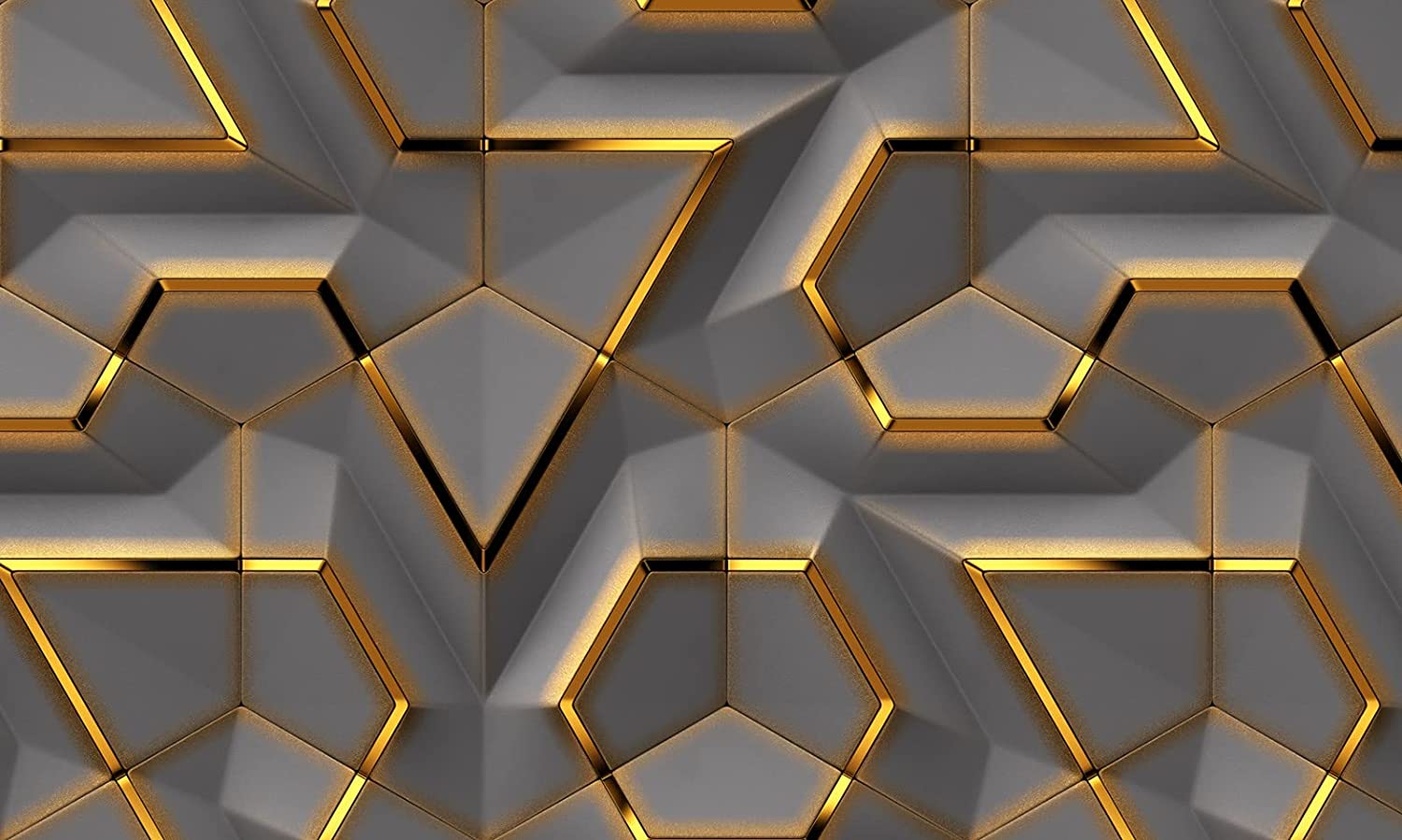 Golden Geometric Shapes Wallpapers