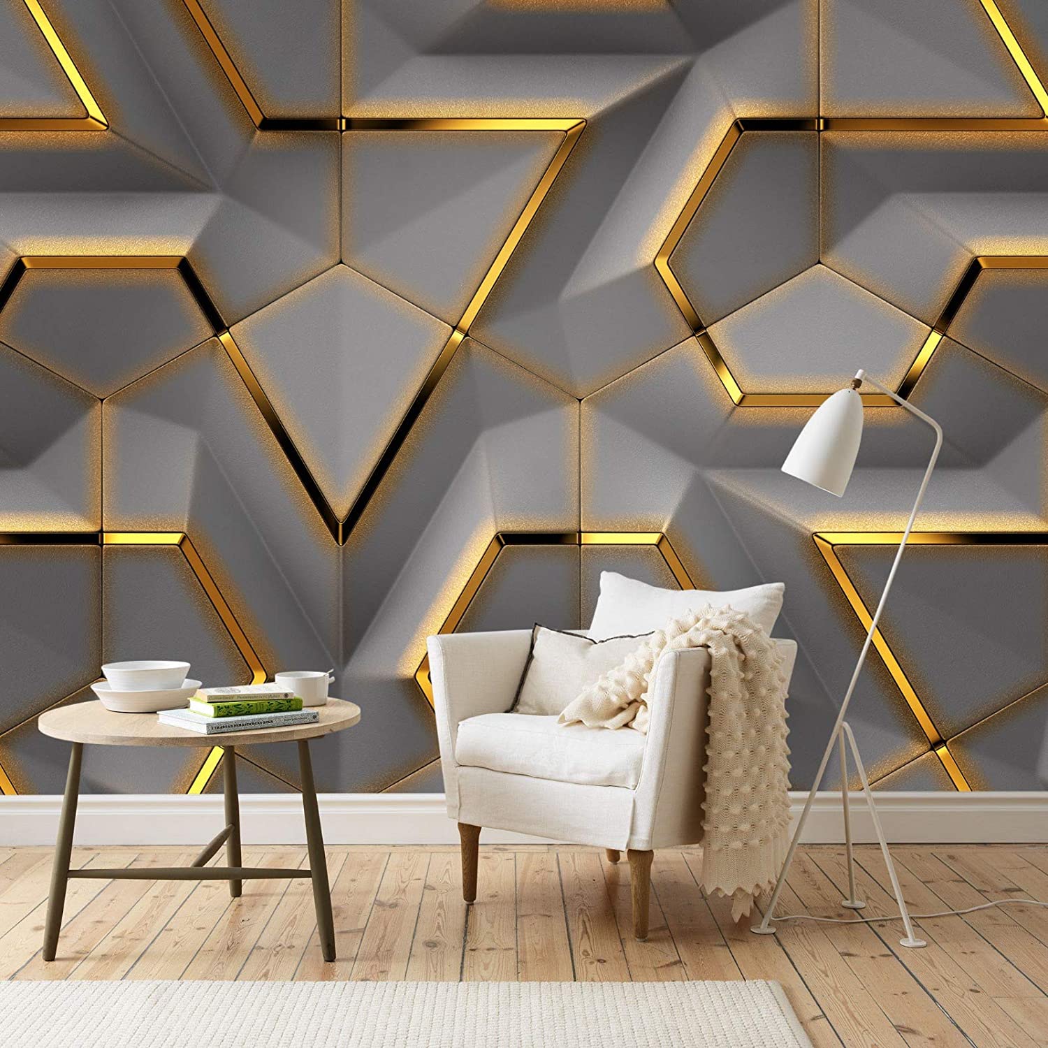 Golden Geometric Shapes Wallpapers