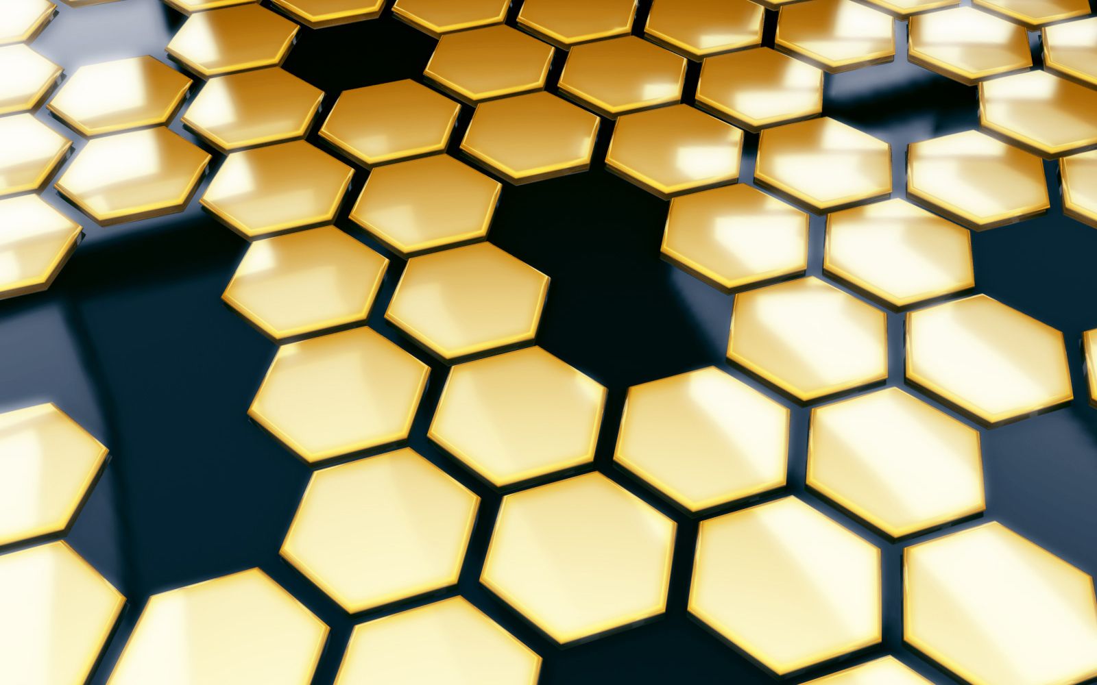 Golden Hexagon Wallpapers