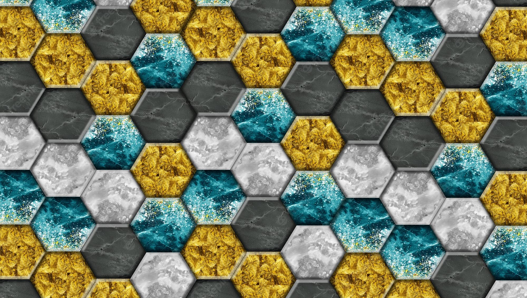 Golden Hexagon Wallpapers