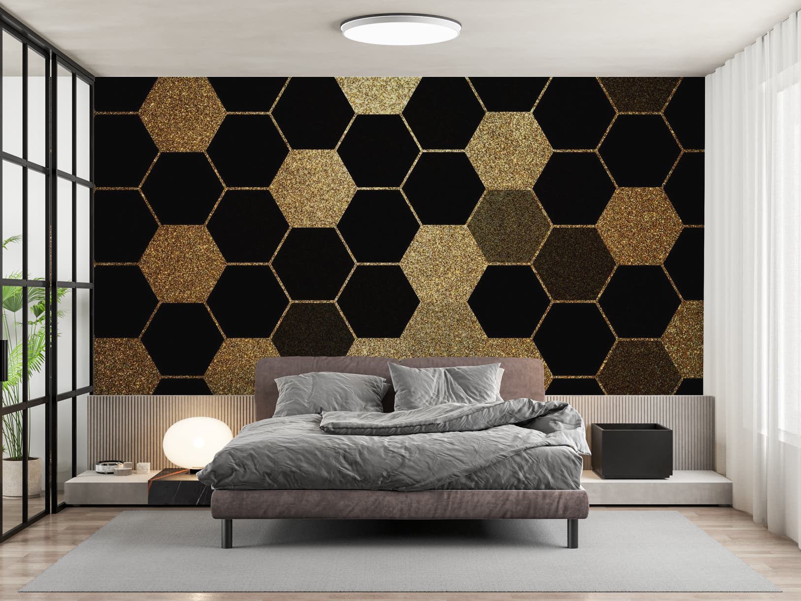 Golden Hexagon Wallpapers