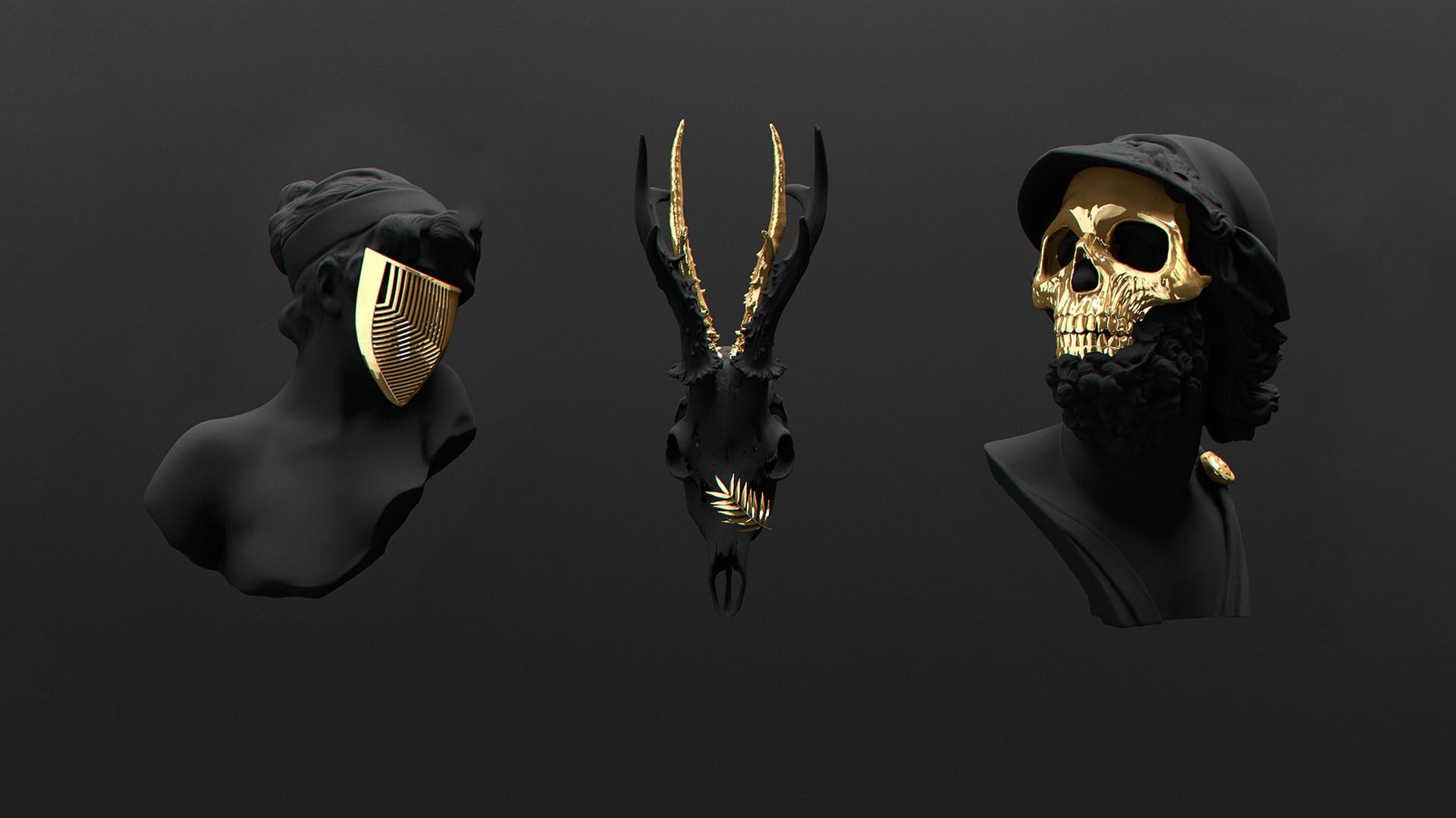 Golden Skull Wallpapers