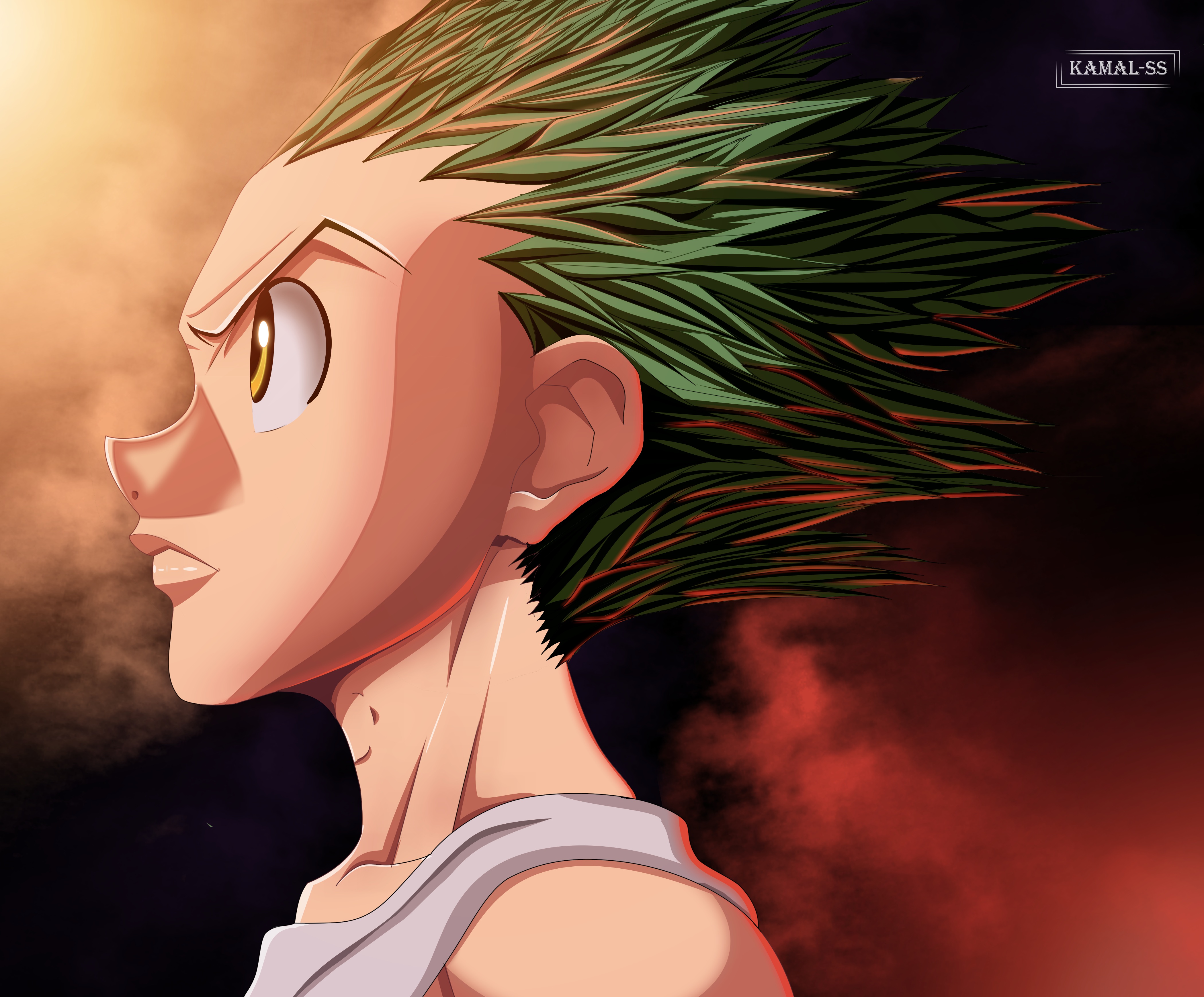 Gon And Killua Walking At A Beautiful Sunset Wallpapers