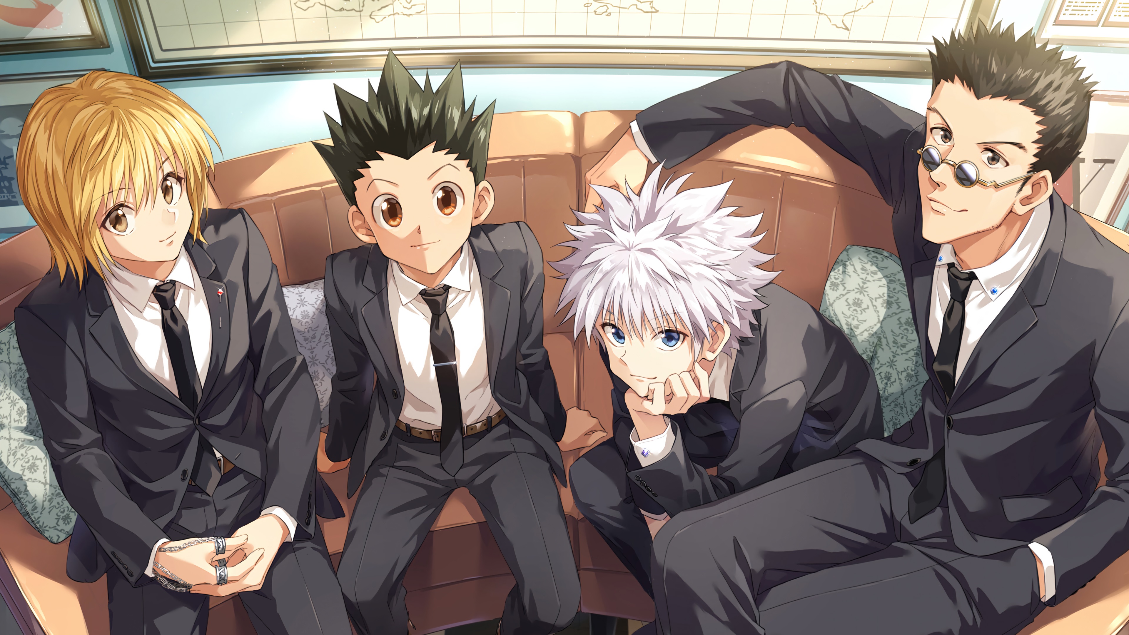 Gon And Killua Walking At A Beautiful Sunset Wallpapers