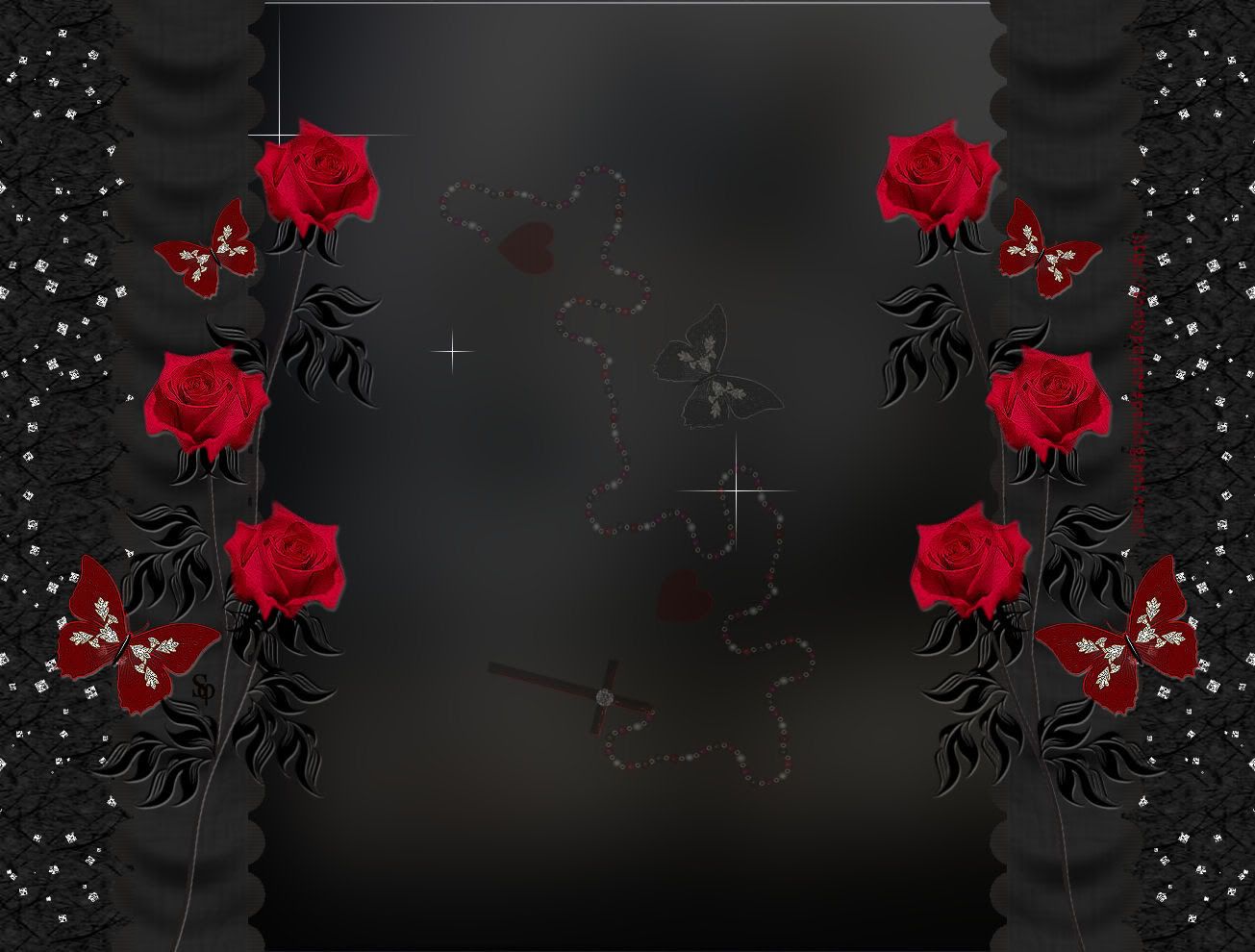 Gothic Black And Red Rose Wallpapers