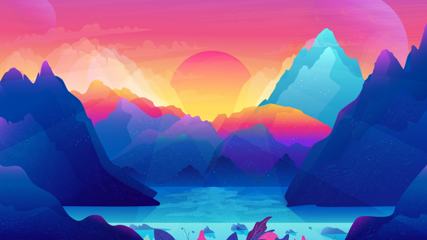 Gradient Mountains Wallpapers