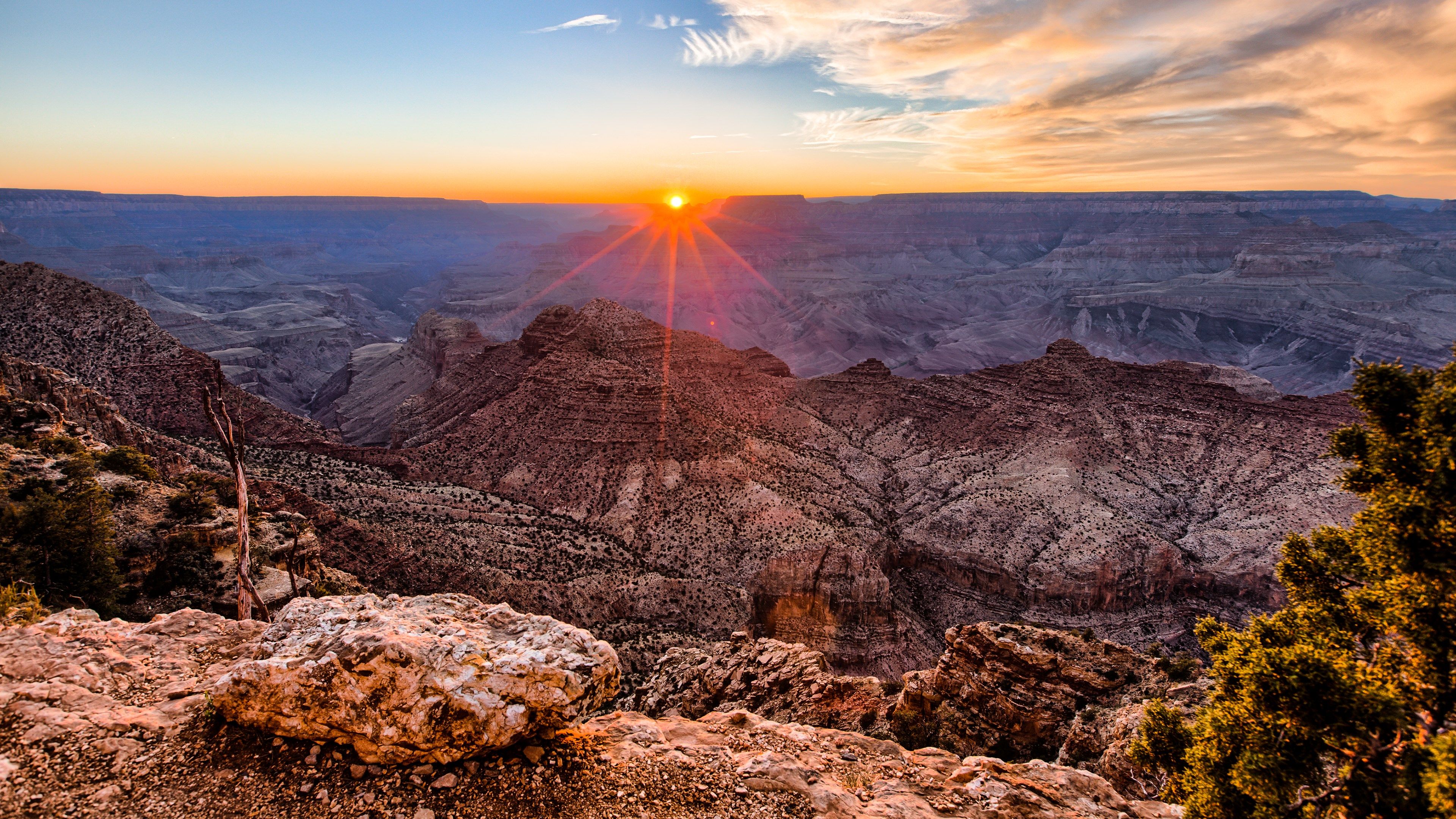 Grand Canyon Mountains In Sunset Wallpapers