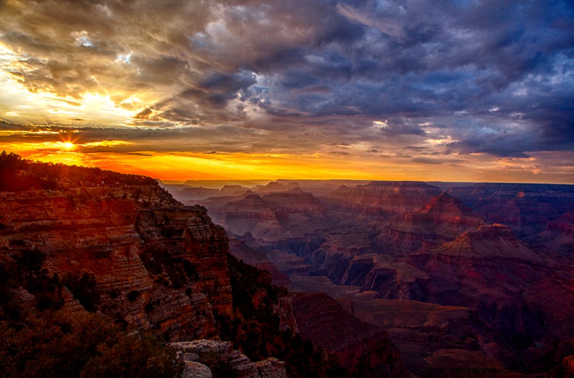 Grand Canyon Mountains In Sunset Wallpapers