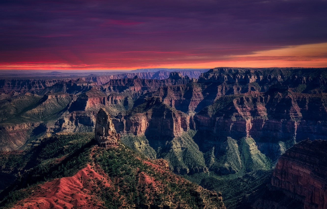 Grand Canyon Mountains In Sunset Wallpapers