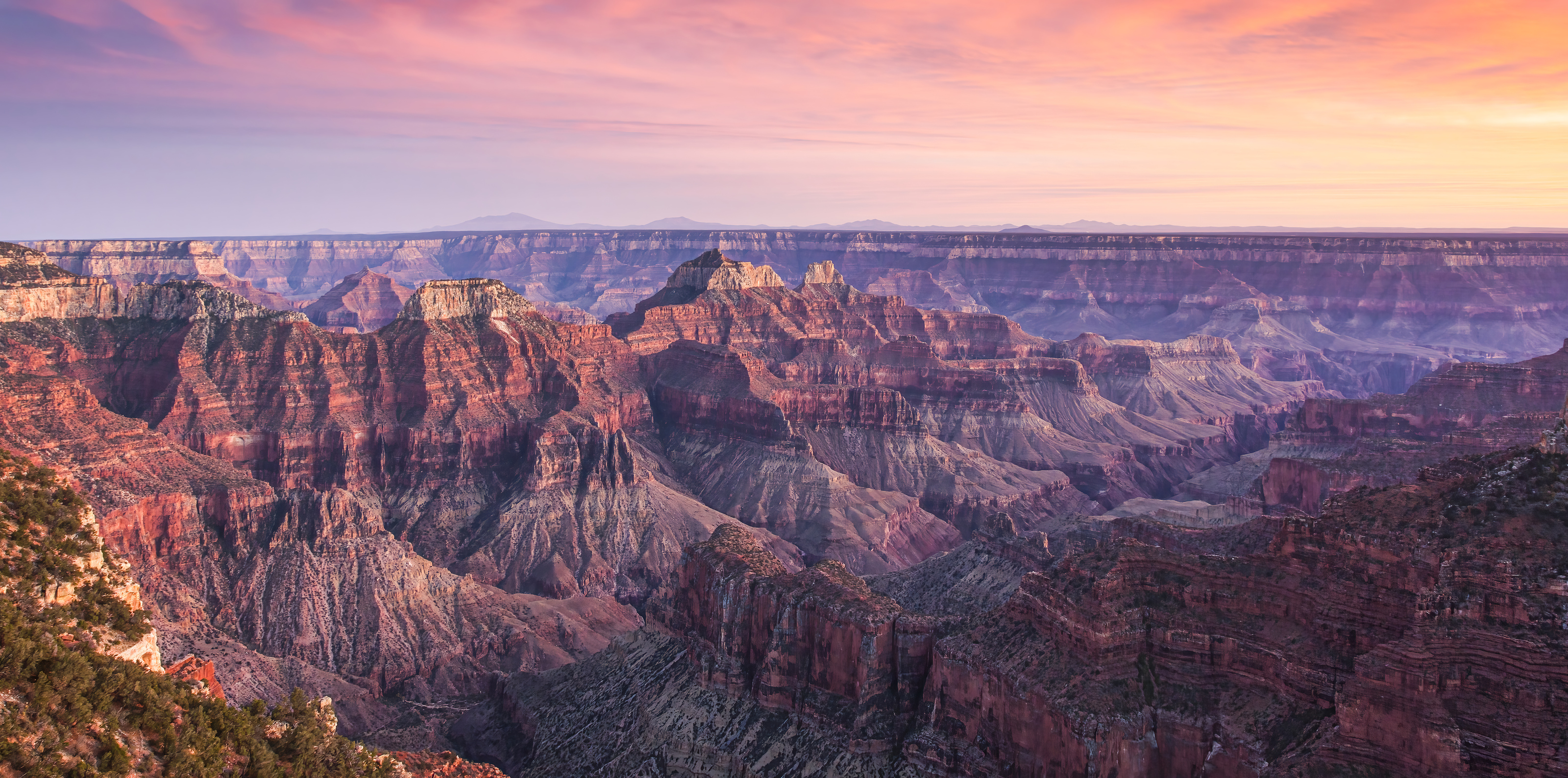 Grand Canyon Mountains In Sunset Wallpapers