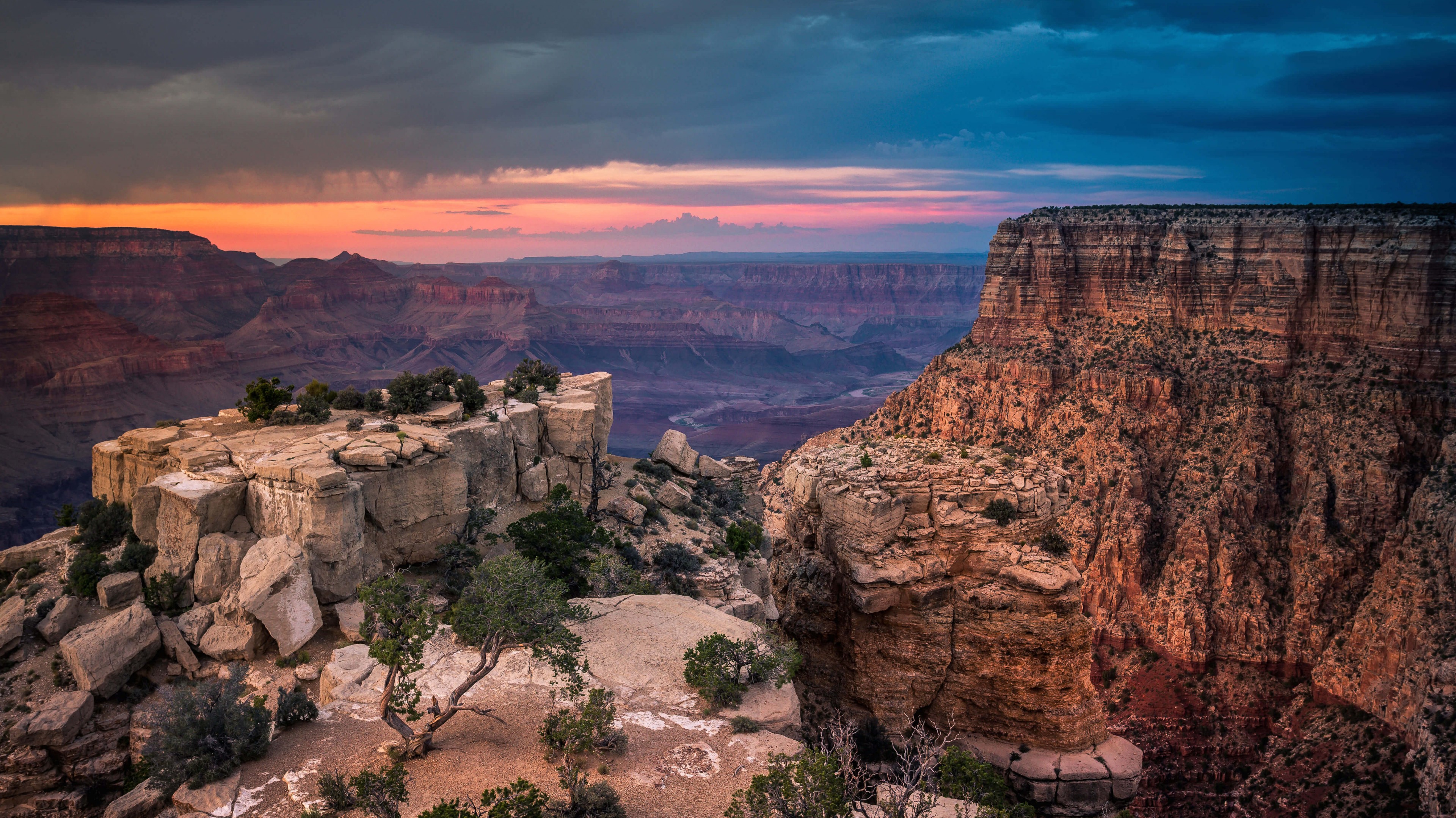 Grand Canyon Mountains In Sunset Wallpapers