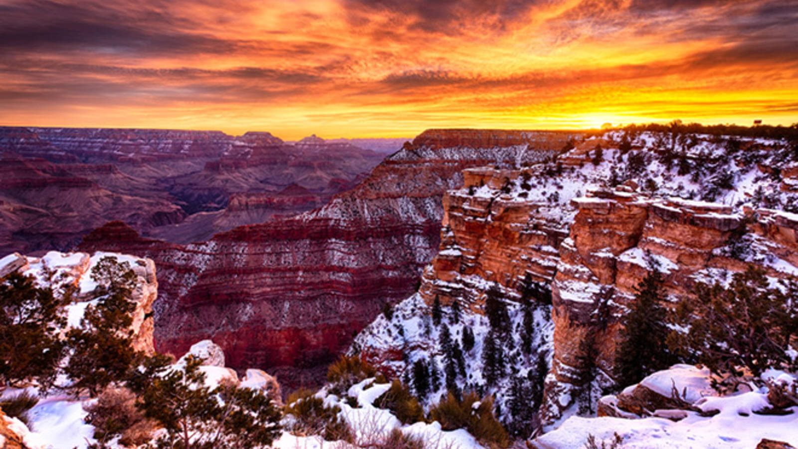 Grand Canyon Mountains In Sunset Wallpapers