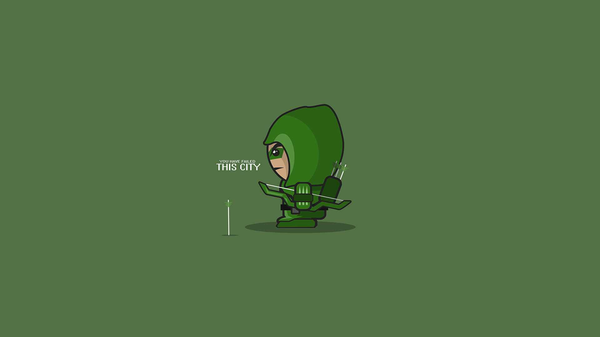 Green Arrow Minimalism Wallpapers