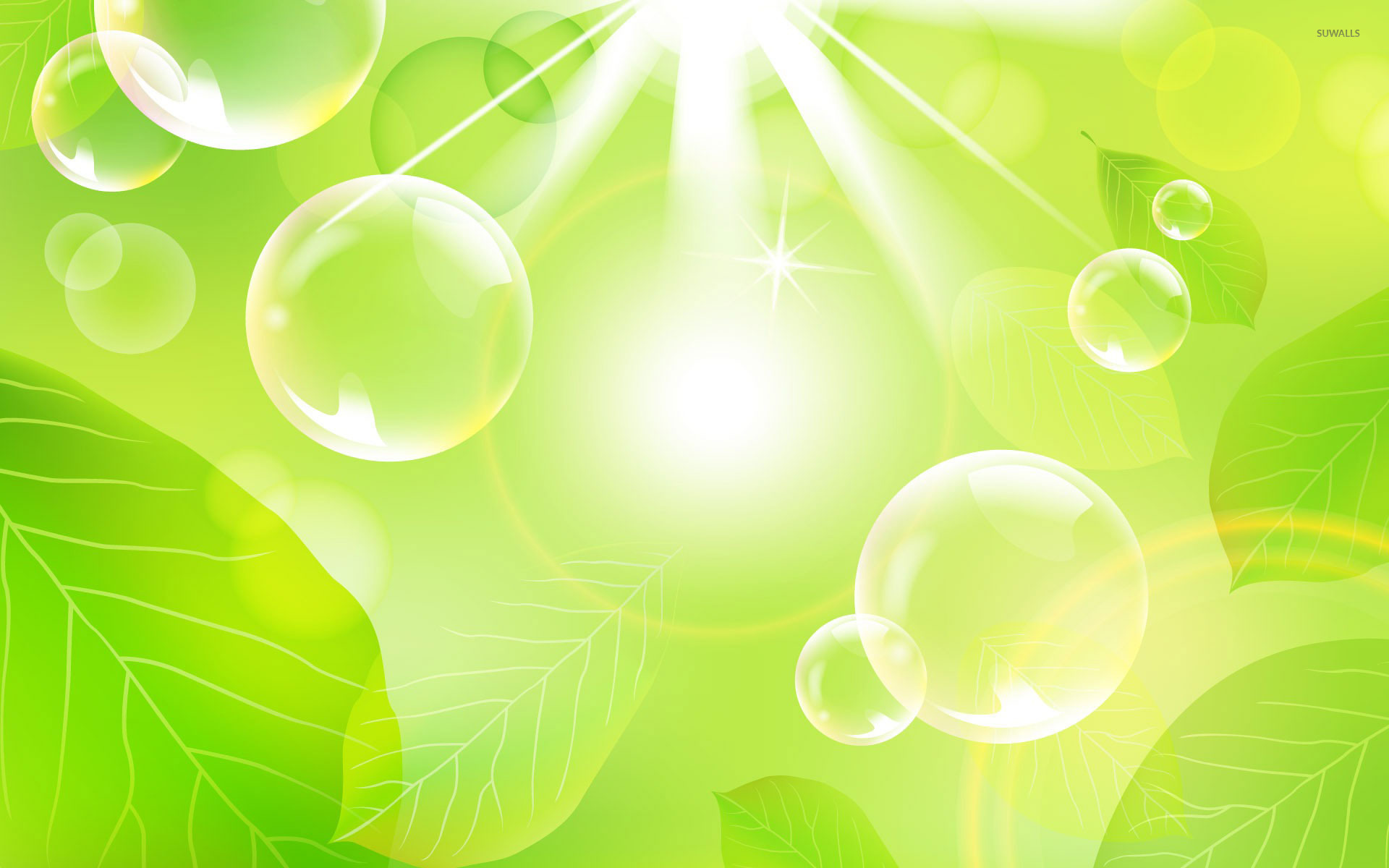 Green Bubbles Wallpapers