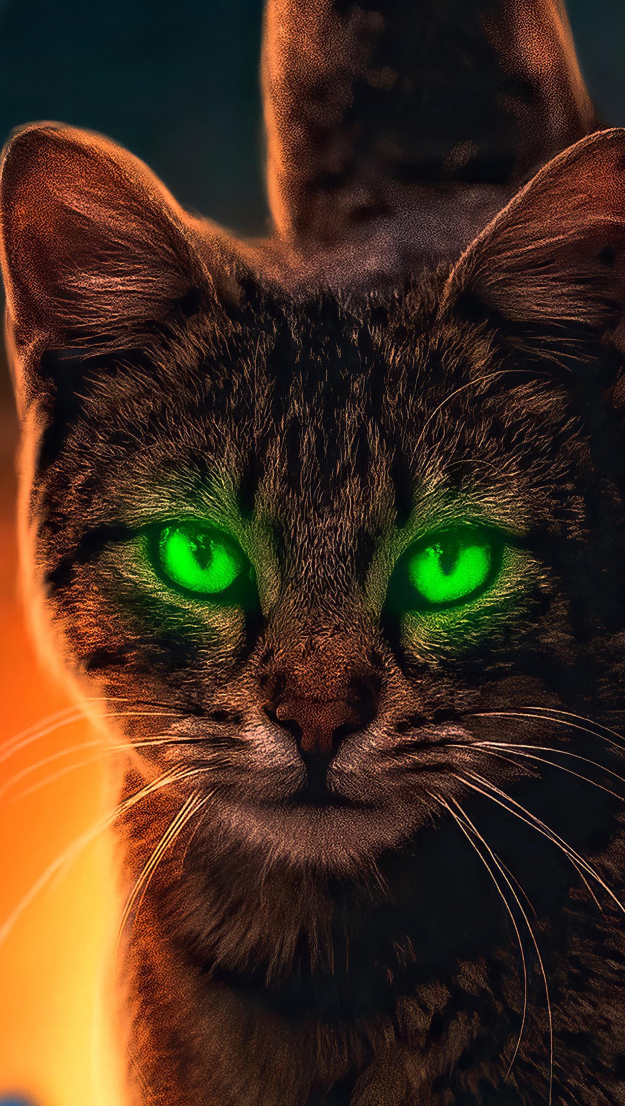 Green Cat Art Wallpapers