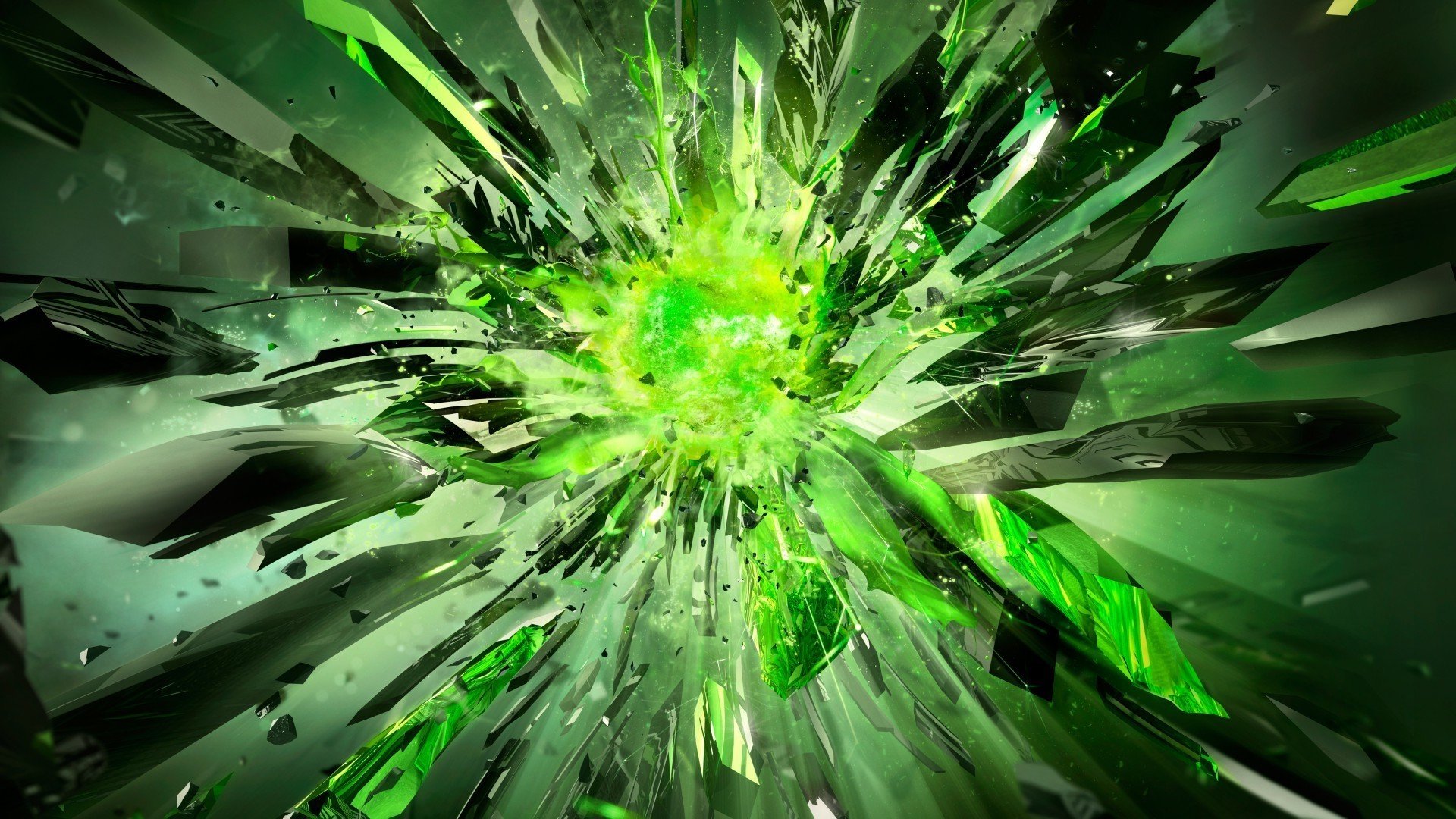 Green Crystals Wallpapers