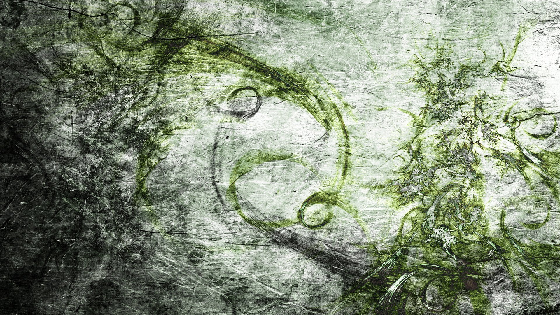 Green Grunge Background 1920X1080