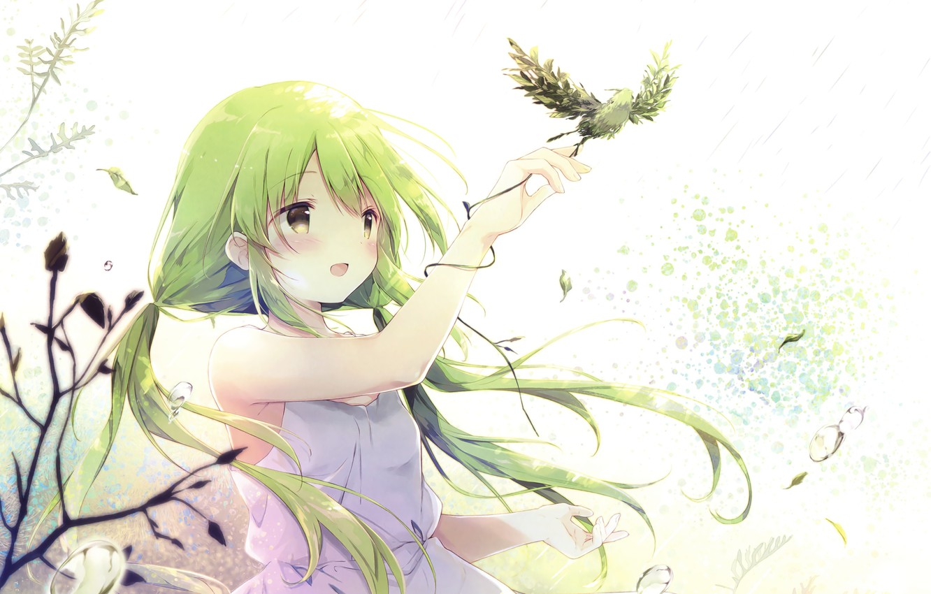 Green Hair Girl Wallpapers