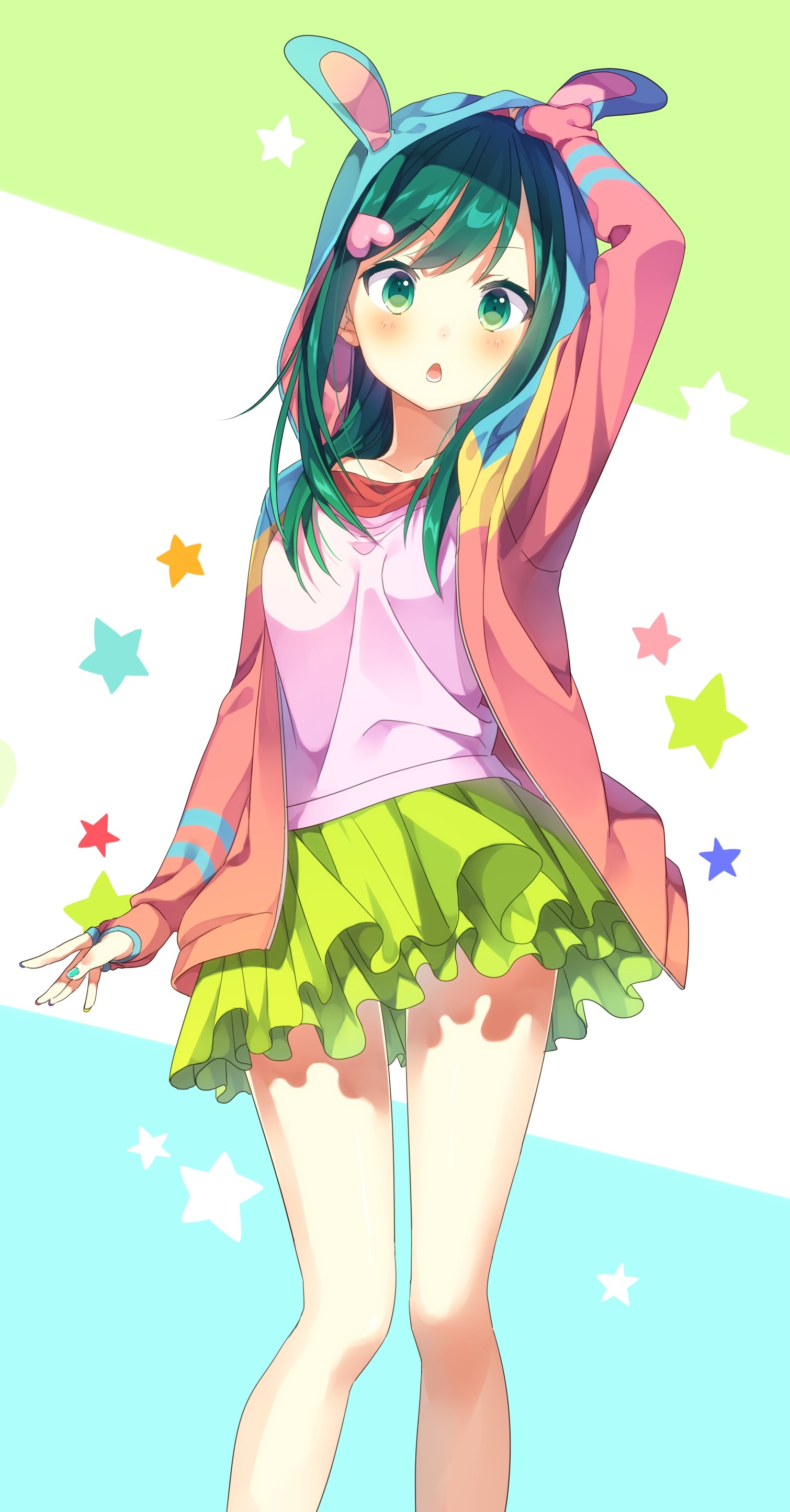 Green Hair Girl Wallpapers