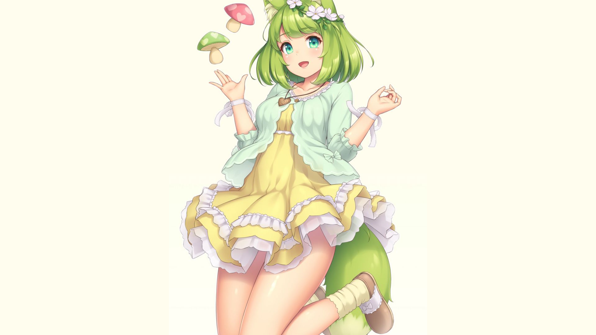 Green Hair Girl Wallpapers