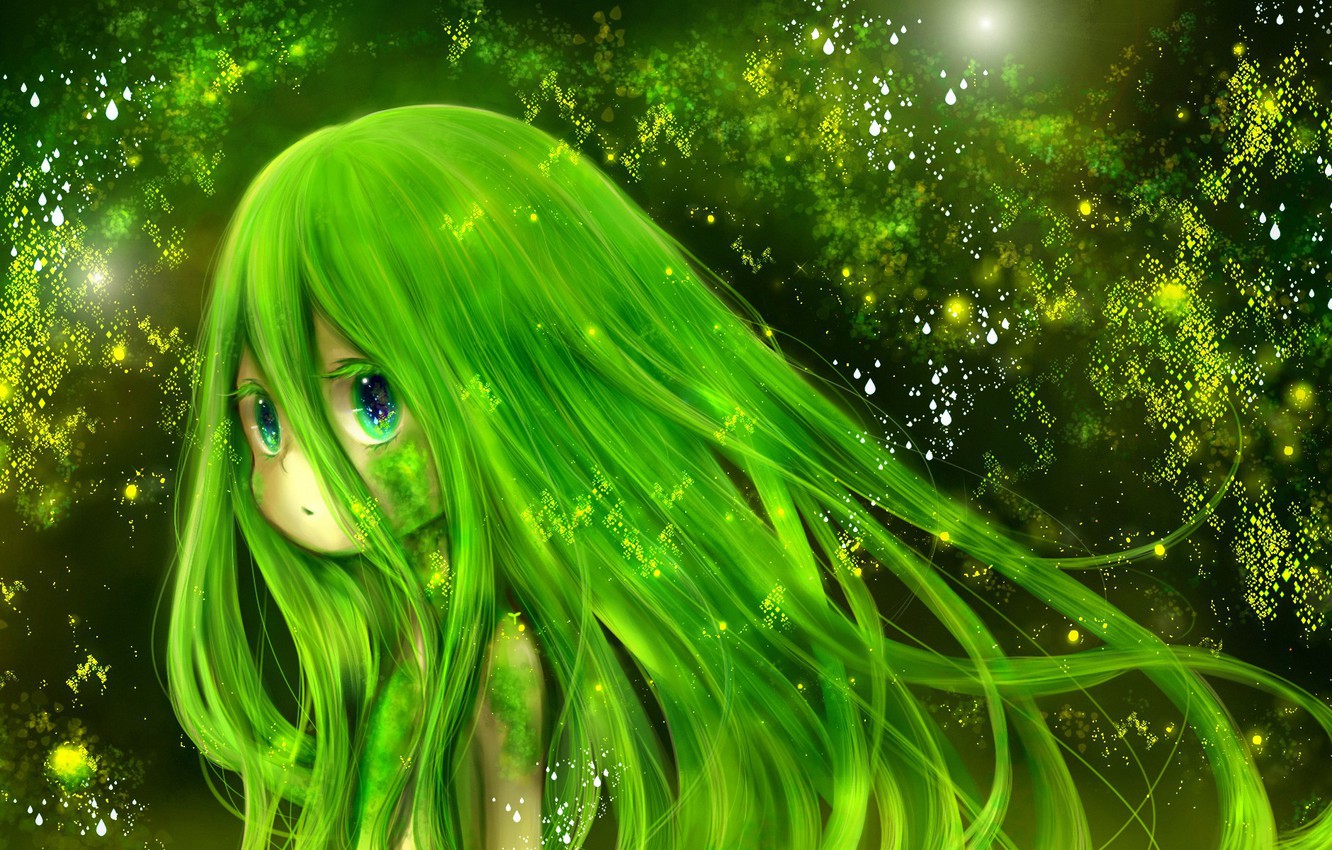 Green Hair Girl Wallpapers