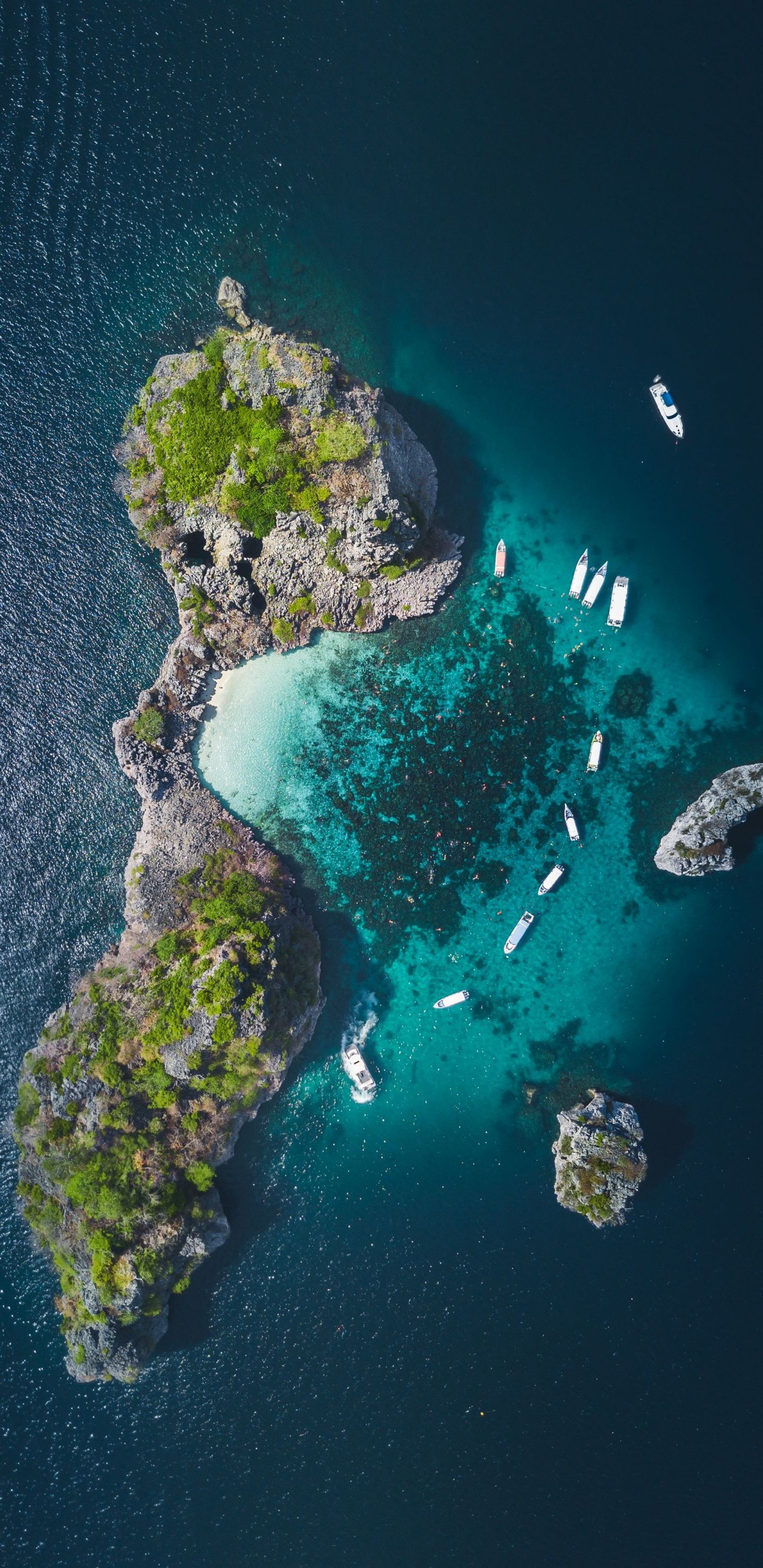 Green Island Drone View Wallpapers