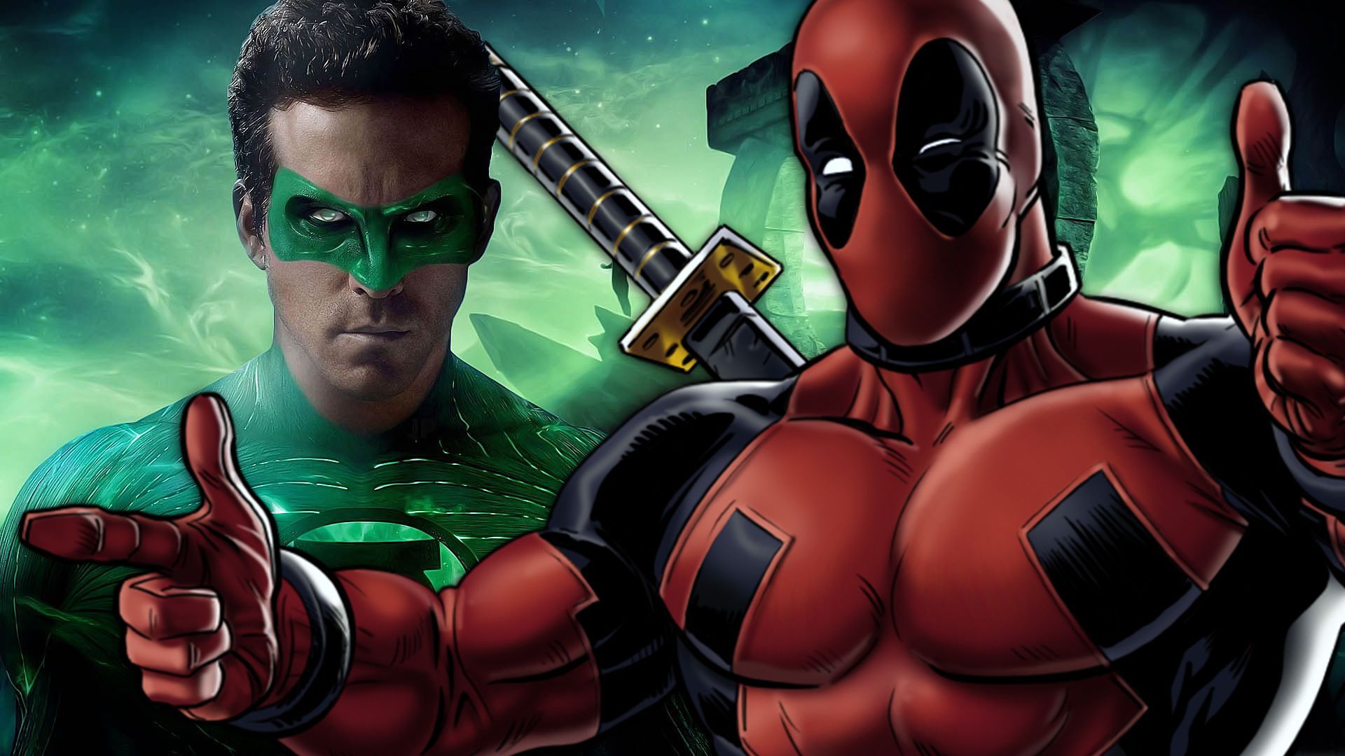 Green Lantern Deadpool Poster Wallpapers