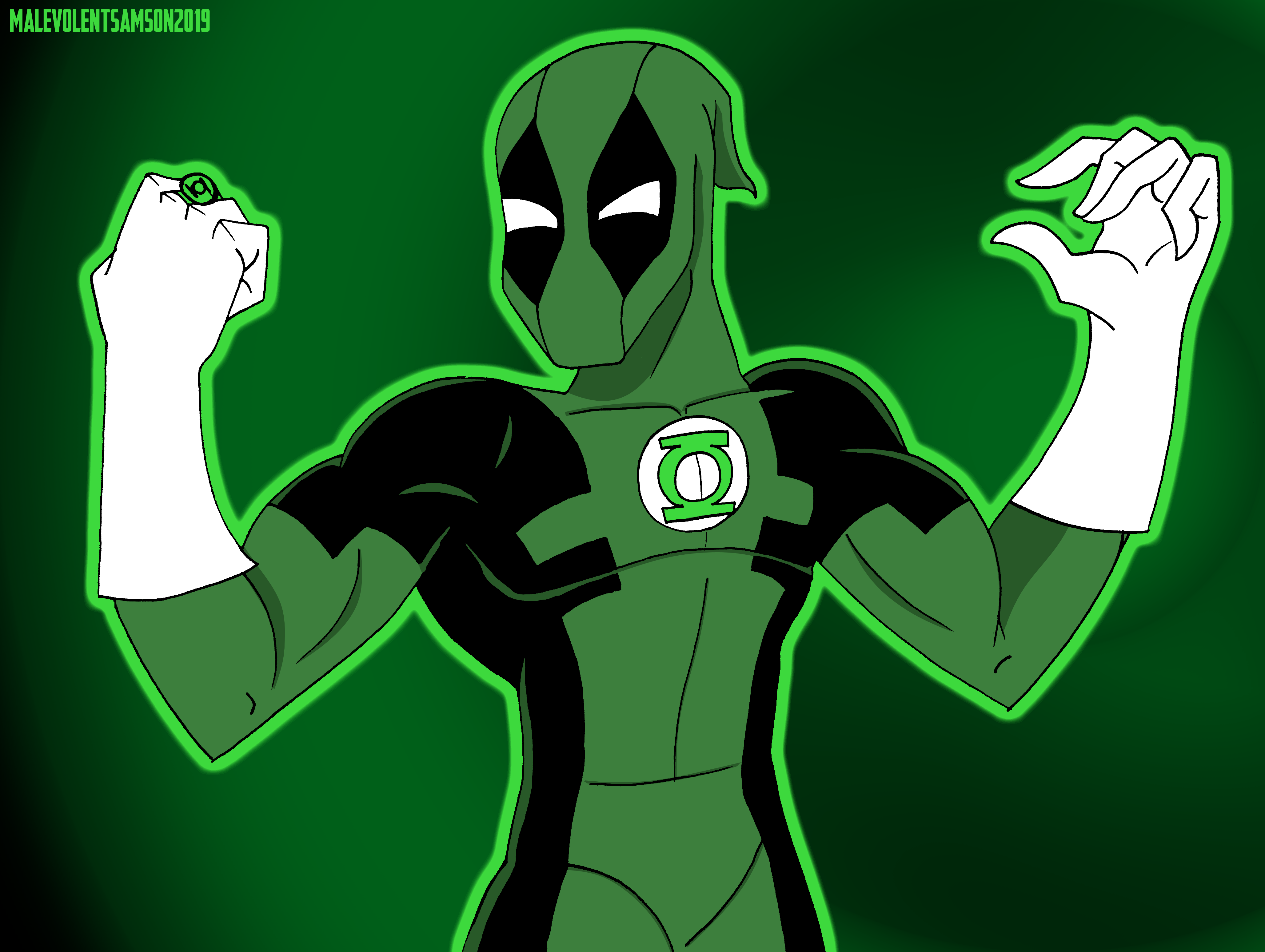 Green Lantern Deadpool Poster Wallpapers