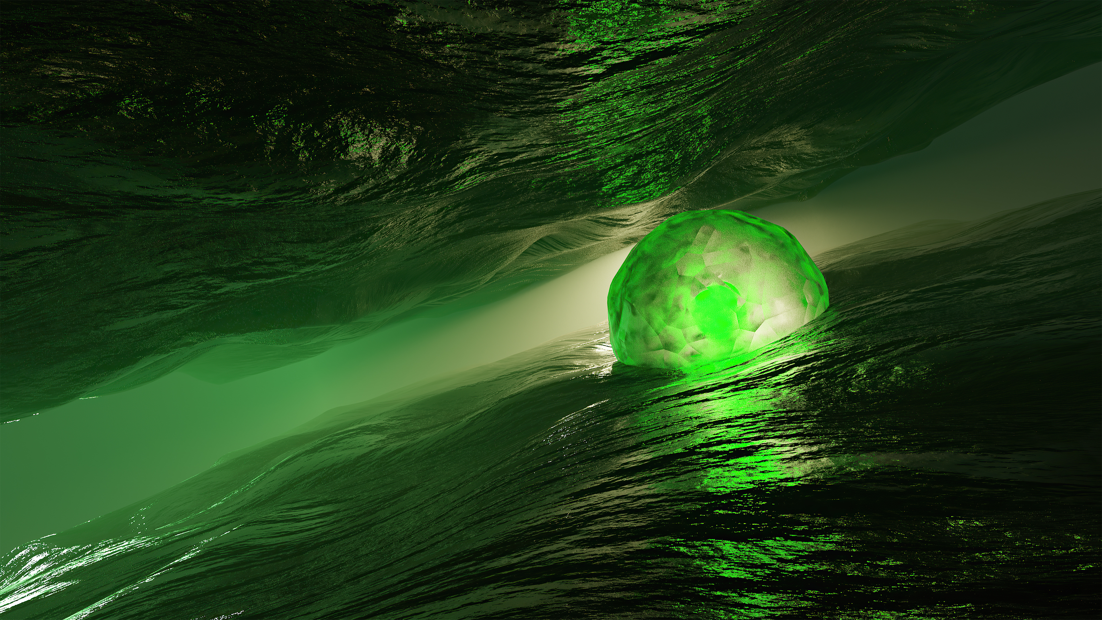 Green Planets In Space Wallpapers