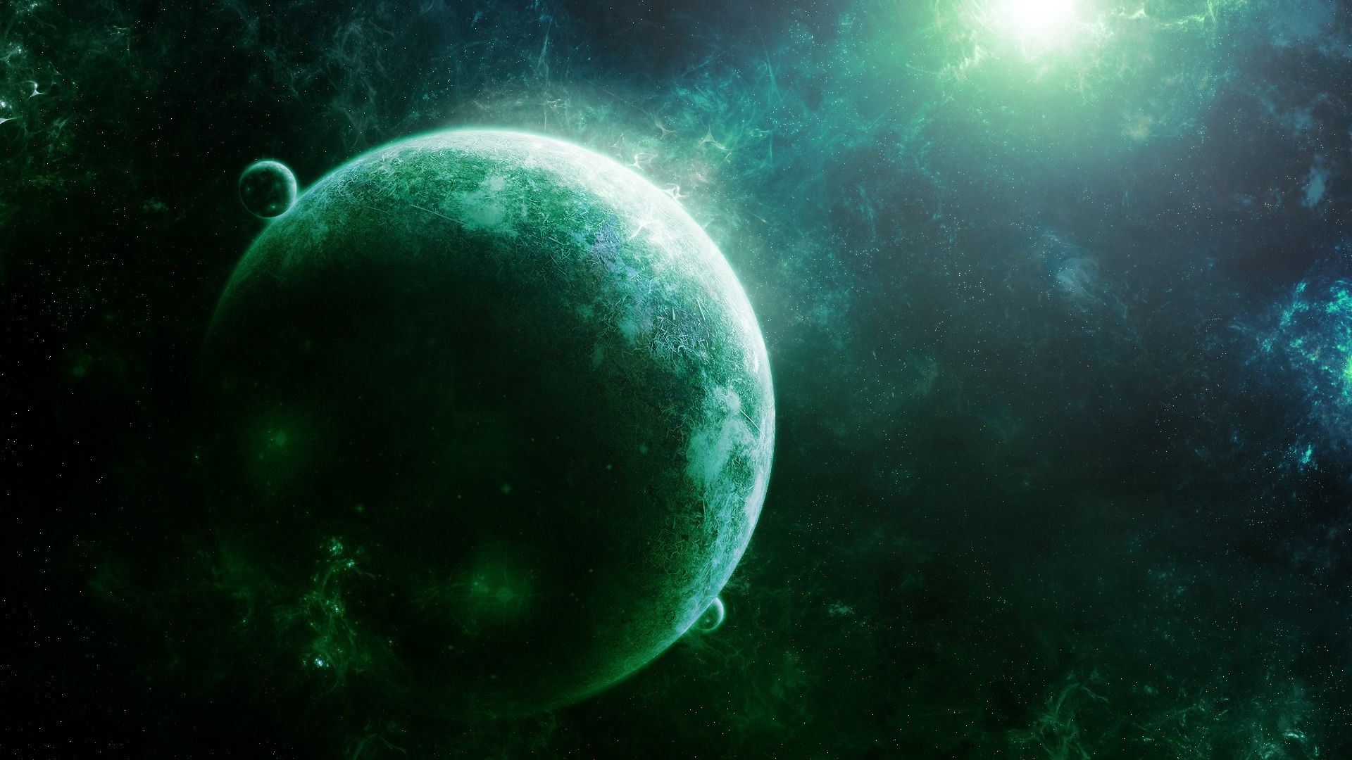 Green Planets In Space Wallpapers