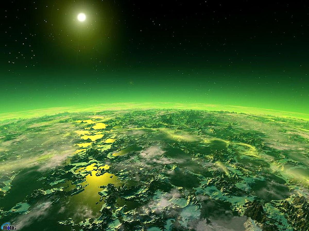 Green Planets In Space Wallpapers