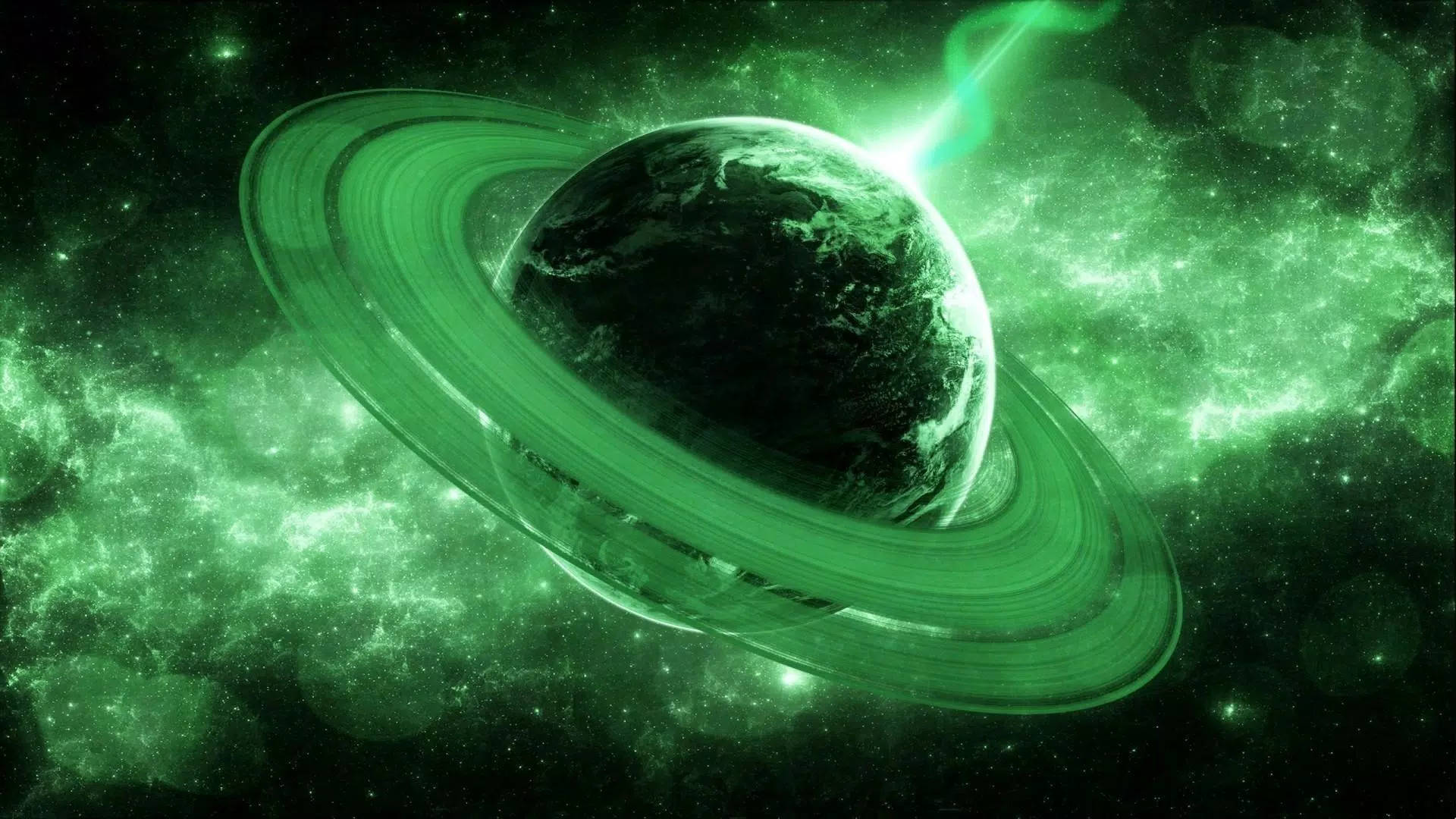 Green Planets In Space Wallpapers